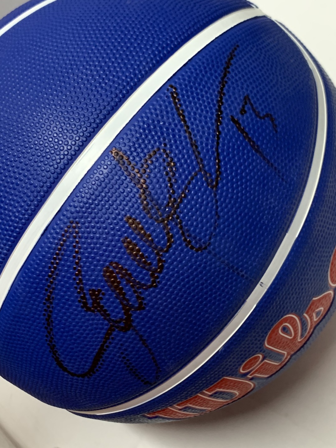 零元拍：两届常规赛MVP的史诗级控卫史蒂夫-纳什亲笔签名Wilson NBA75周年官方纪念篮球
