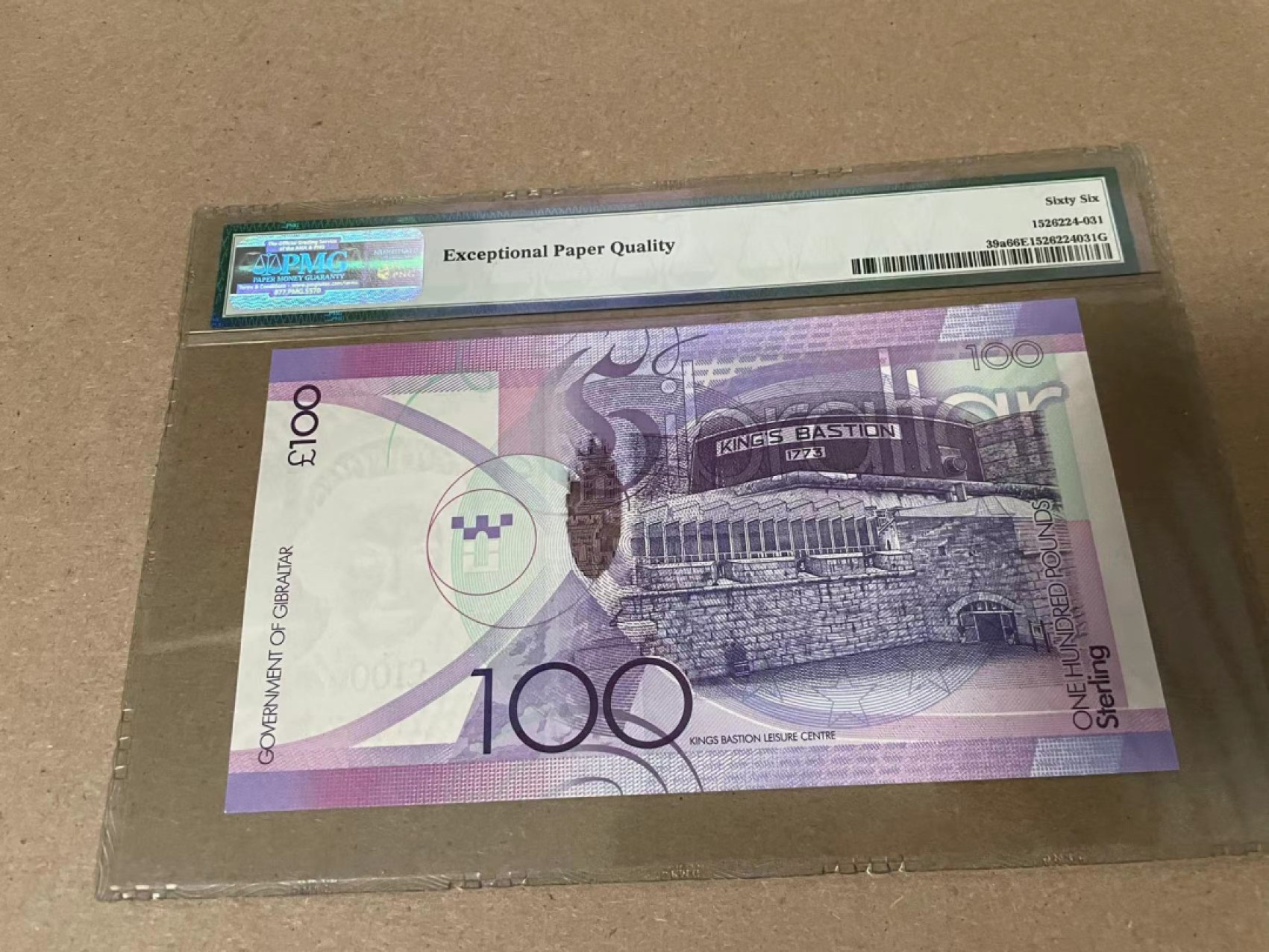 【Blue Auction】✨世界纸币精拍第214期 【精】 【AAA冠】直布罗陀 2011年100镑 PMG66EPQ 女王纸币