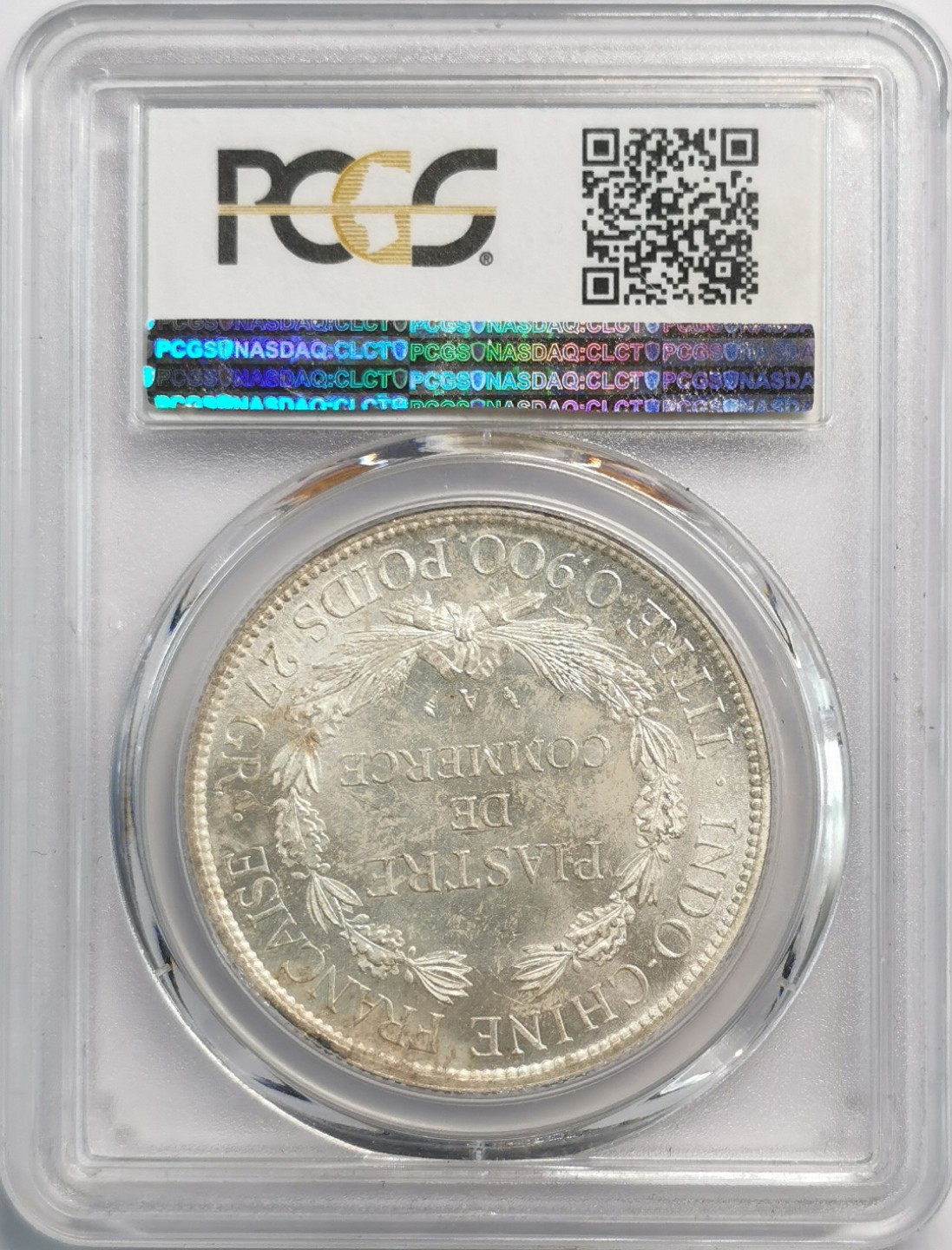 凡希社世界钱币微拍第二百零七期 荐！1902A法属印度支那皮亚斯特大银PCGS-UNCD底板一流实物绝佳！