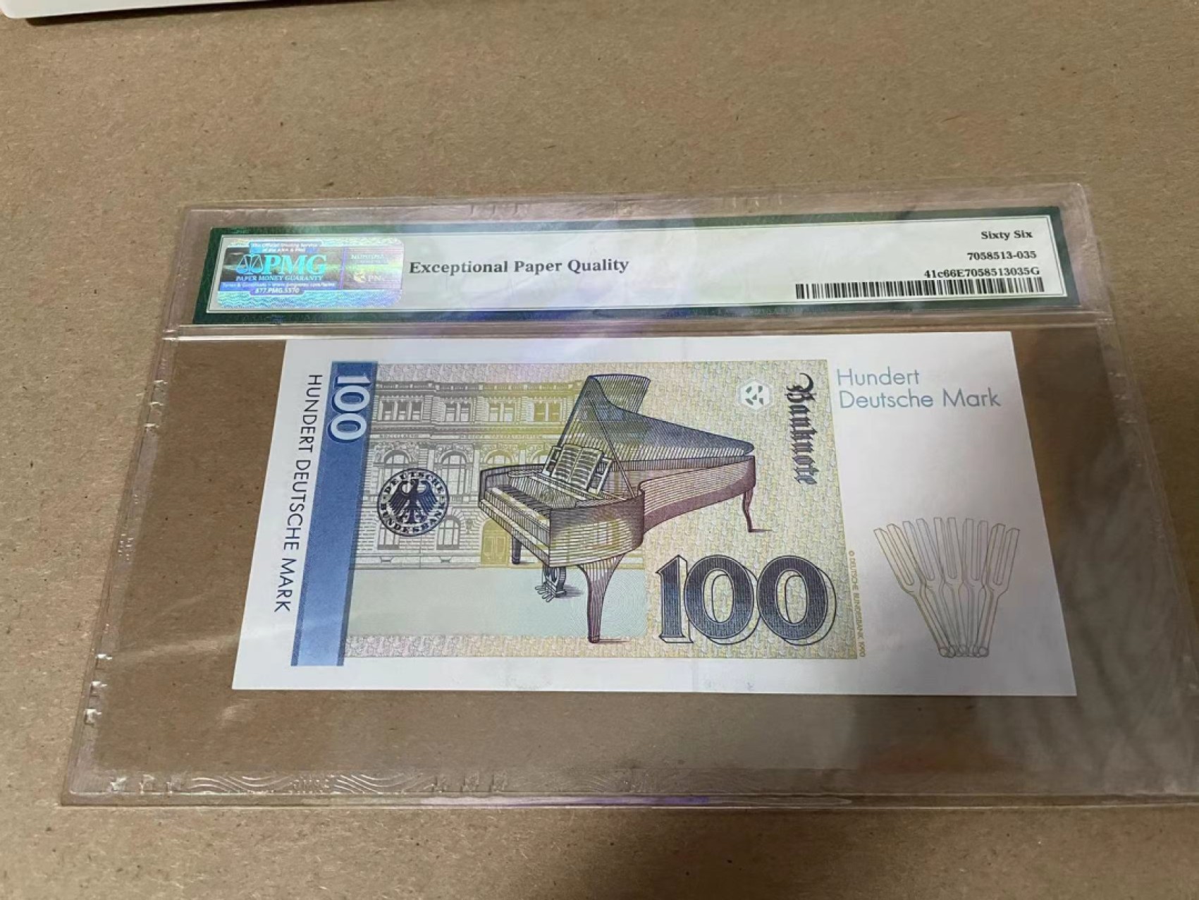 【Blue Auction】✨世界纸币精拍第214期 【精】 德国 1993年 100马克 PMG66EPQ 克拉拉