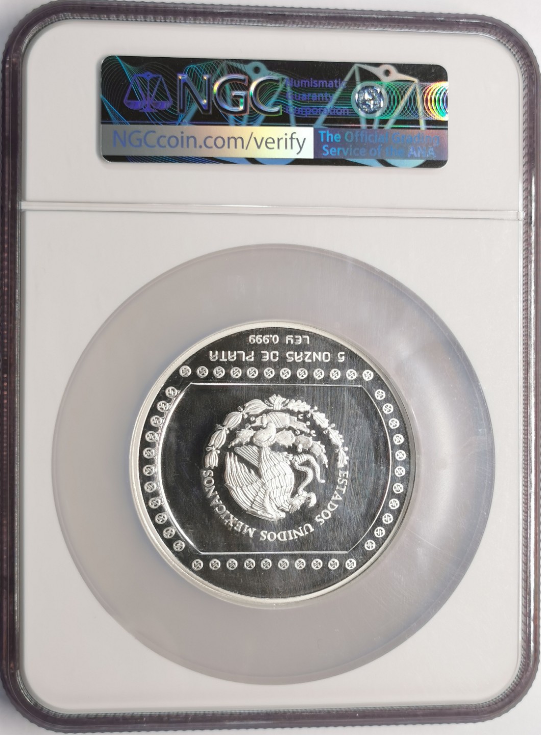 凡希社世界钱币微拍第二百零七期 1993墨西哥埃尔塔辛金字塔10比索大银NGC-PF68UC附原盒证书