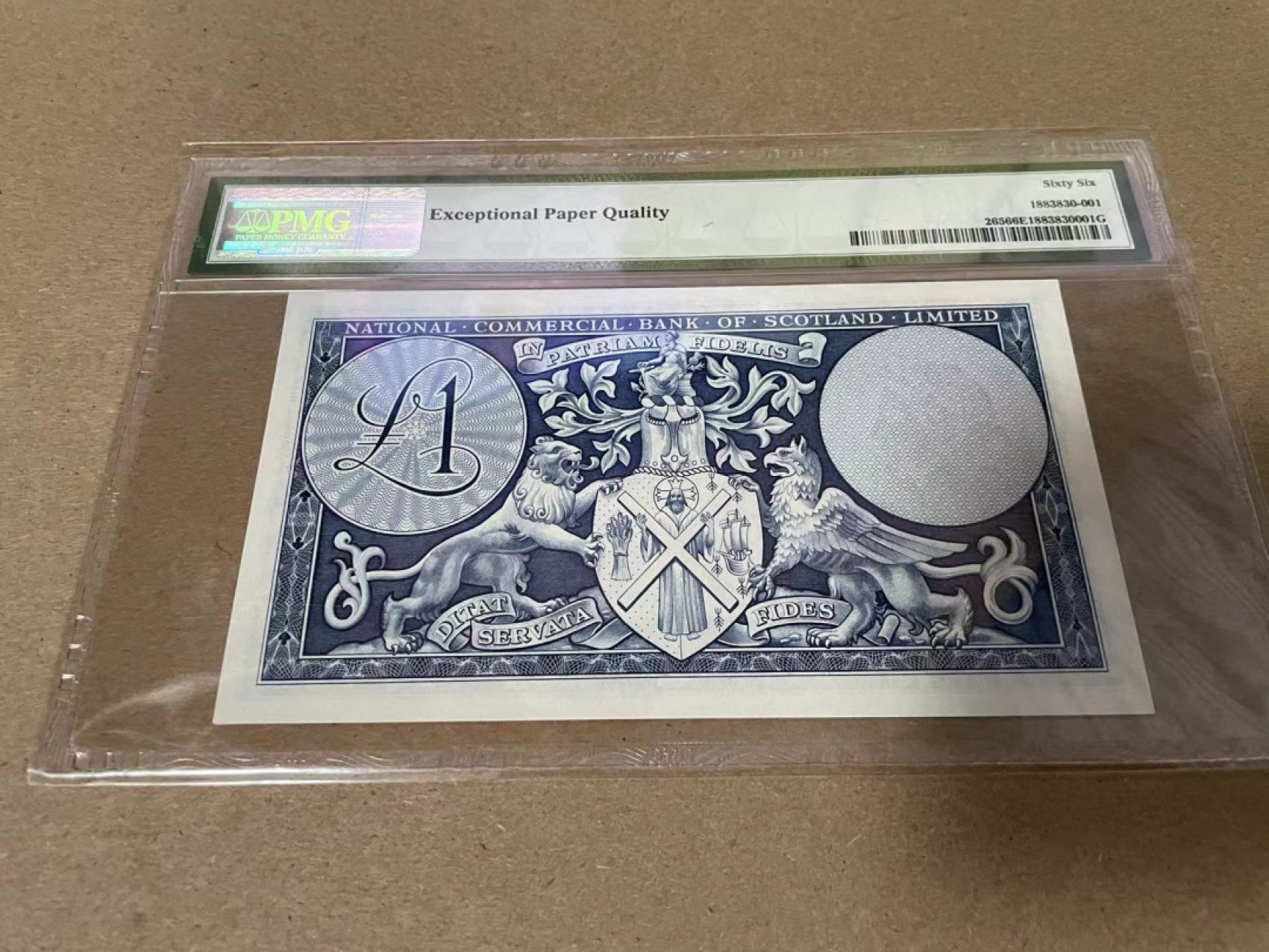 【Blue Auction】✨世界纸币精拍第214期 【精】 苏格兰 1959年1镑 PMG66EPQ BWC出品 精美