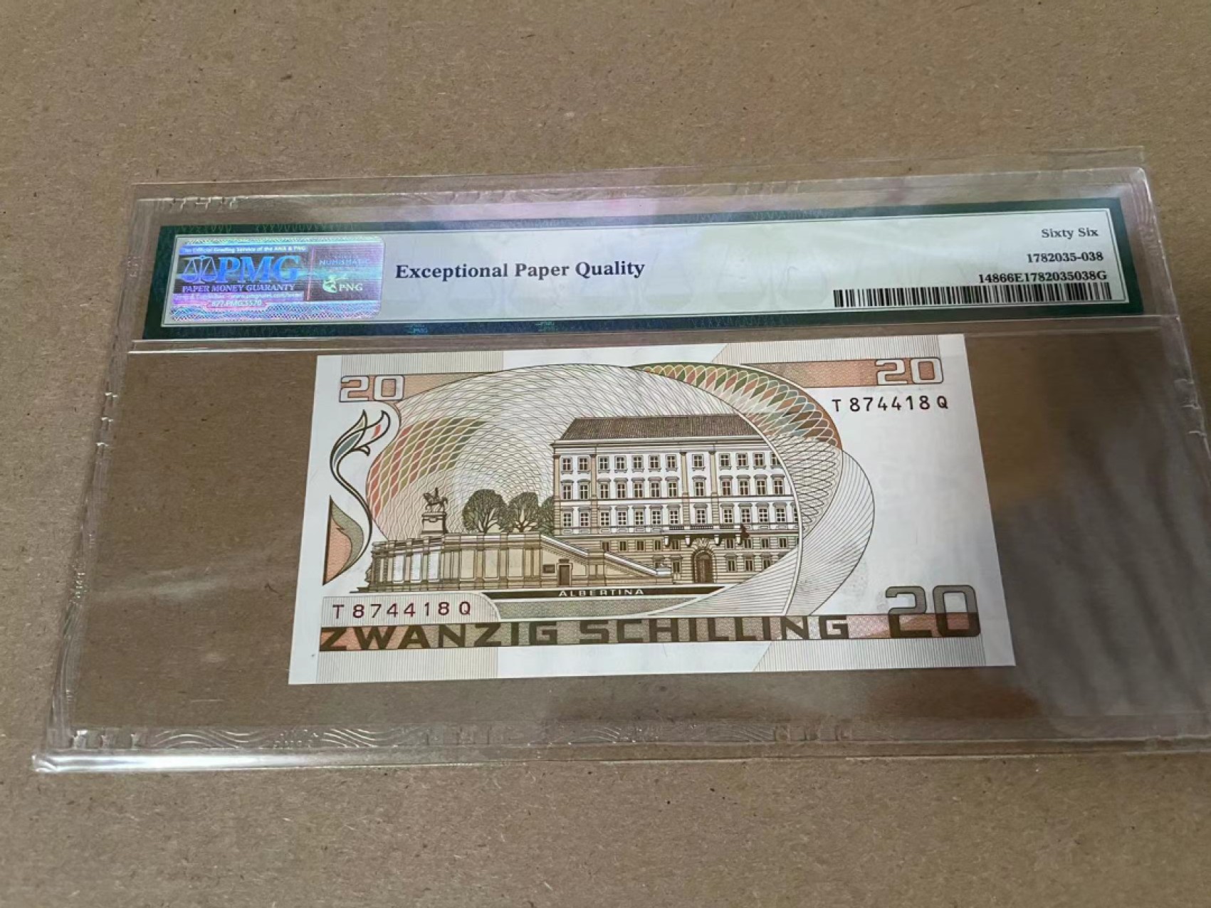 【Blue Auction】✨世界纸币精拍第214期 【精】 奥地利 1986年20先令 PMG66EPQ 