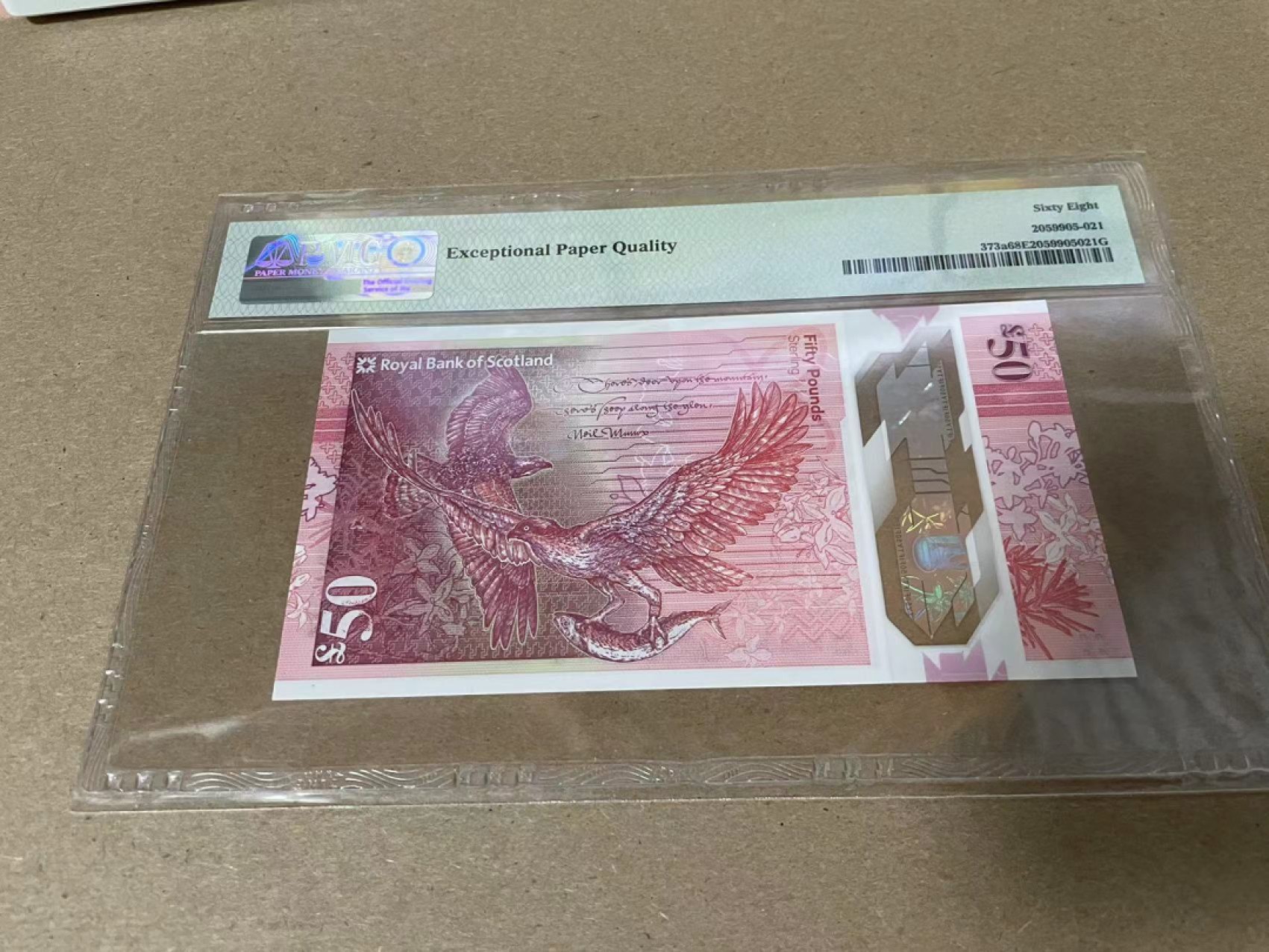 【Blue Auction】✨世界纸币精拍第214期 【精】 【AA冠无47】苏格兰 2020年50镑 PMG68EPQ 高分