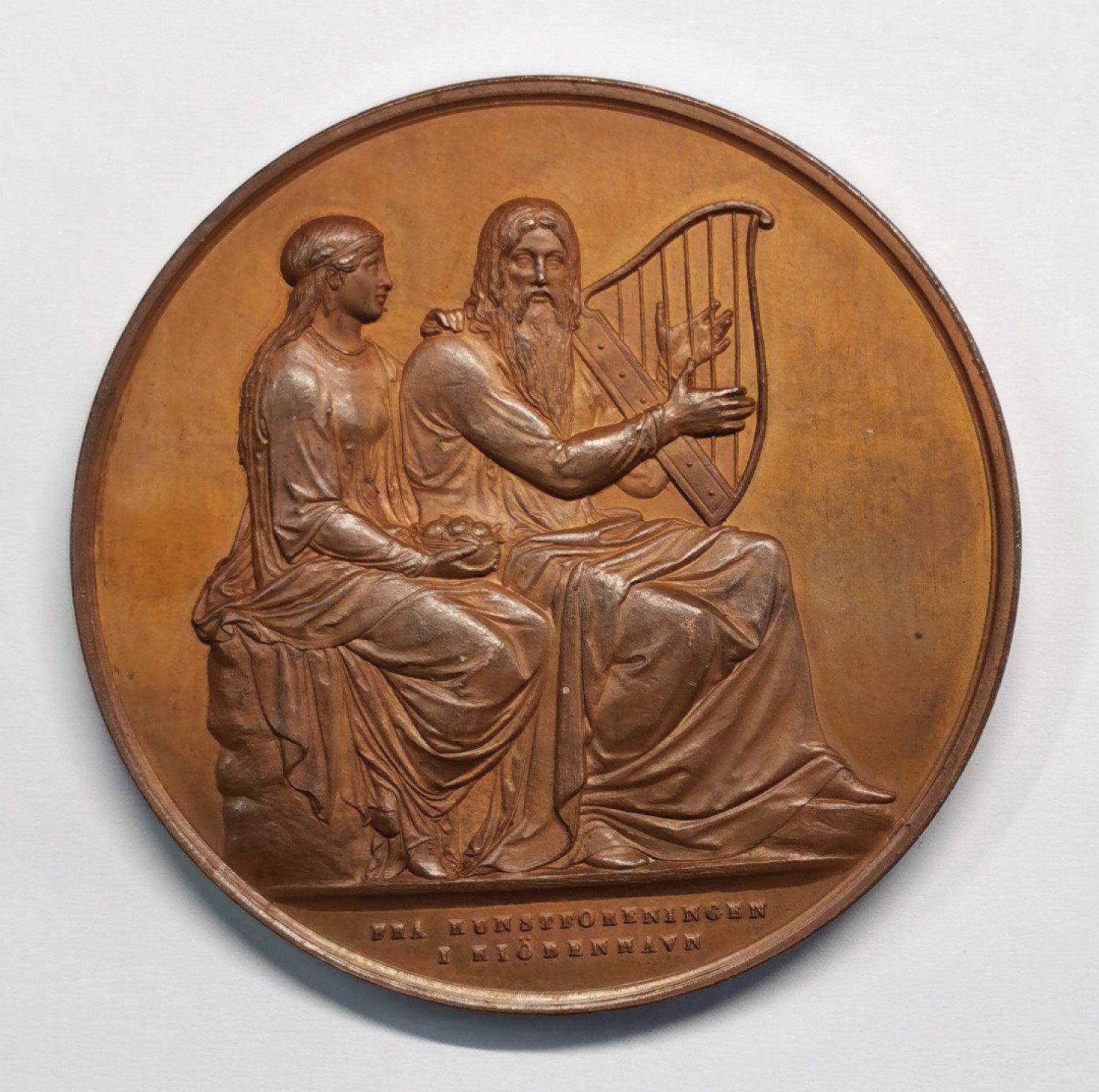 凡希社世界钱币微拍第二百零七期 1850丹麦厄伦施拉格逝世纪念铜章 直径54mm