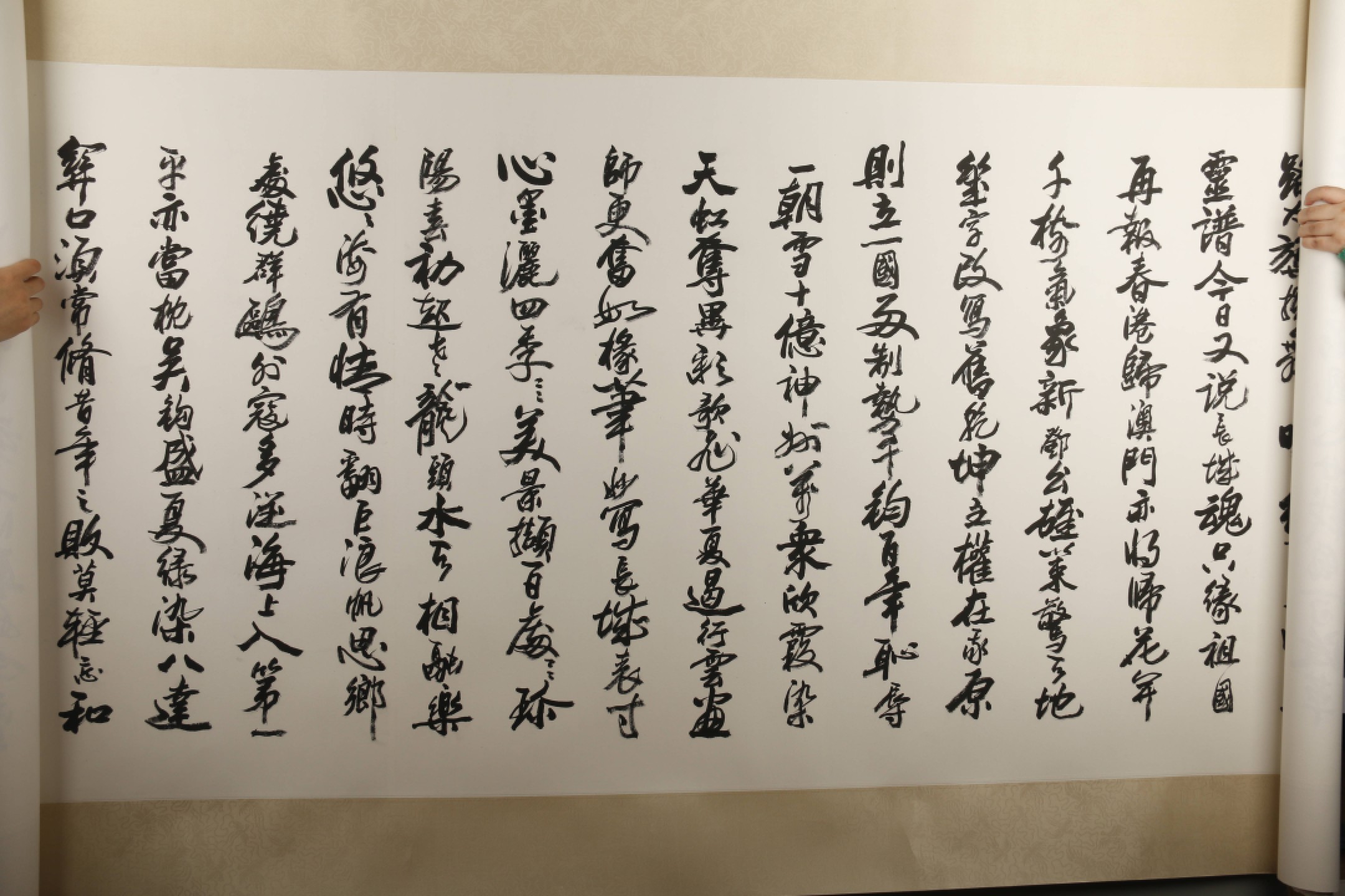 锦灰-中国书画、奏折文献、名人礼札、相片纸品专场 张飙 书法长卷-纸本 镜片-90×690cm