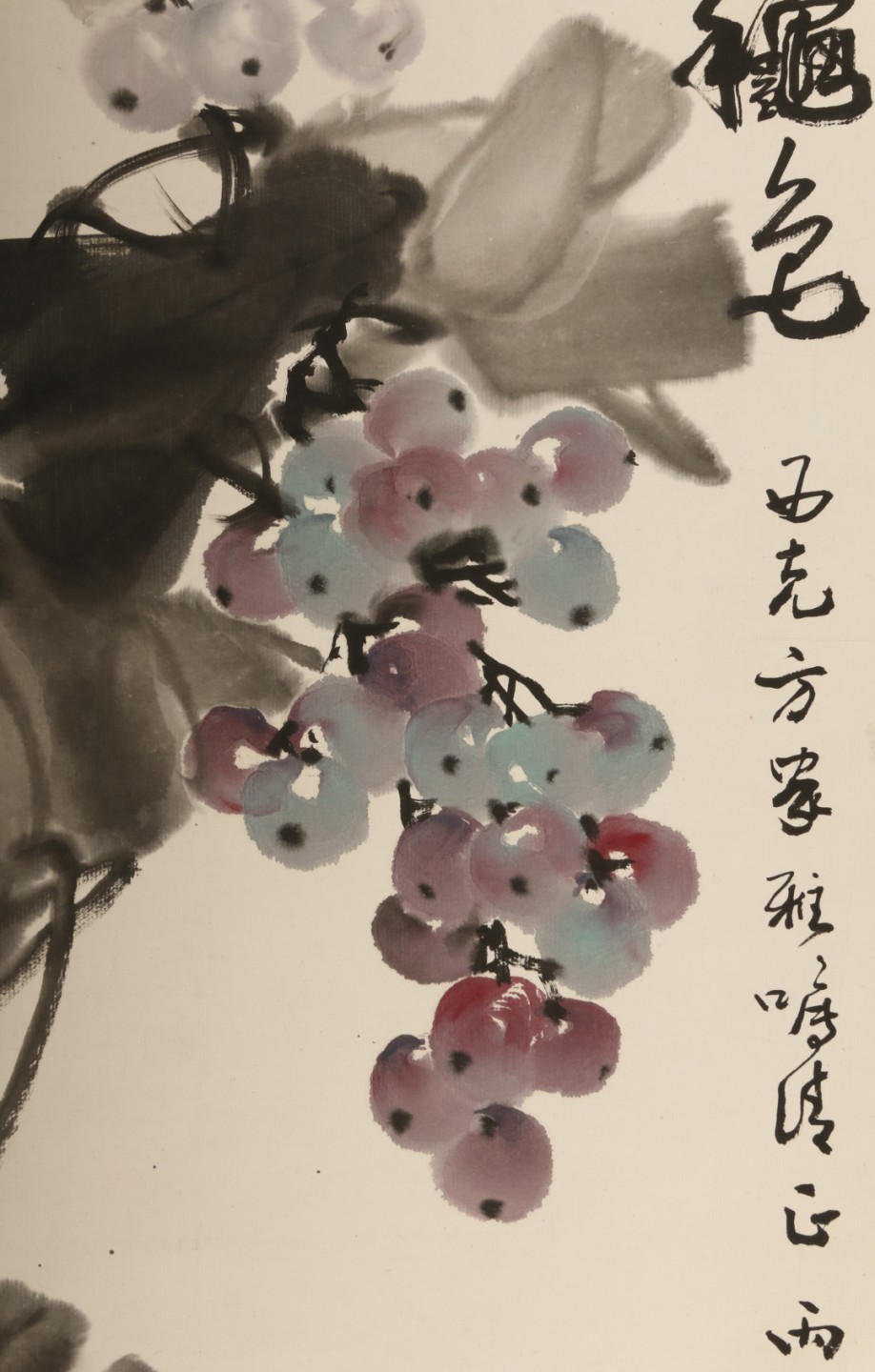 锦灰-中国书画、奏折文献、名人礼札、相片纸品专场 胡西铭 《珠光秋色》-纸本 镜片-92×34cm