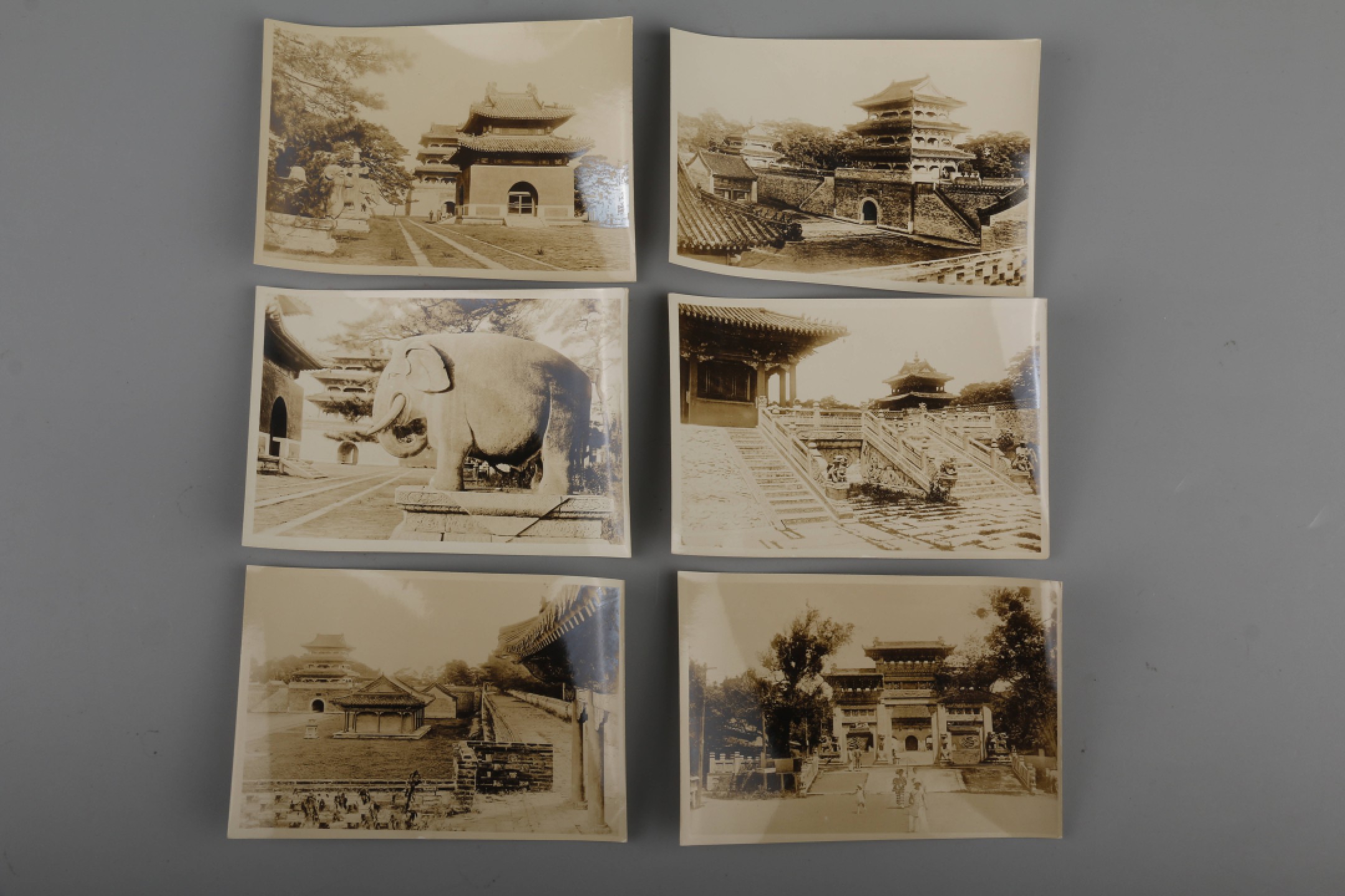 锦灰-中国书画、奏折文献、名人礼札、相片纸品专场 《奉天北陵高级写真》银盐纸基照片一套六枚全-纸本-31.5×18cm