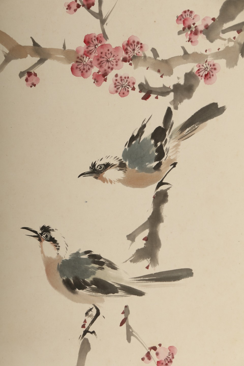 锦灰-中国书画、奏折文献、名人礼札、相片纸品专场 高逸鸿 《花鸟》-纸本 镜片-69×45cm