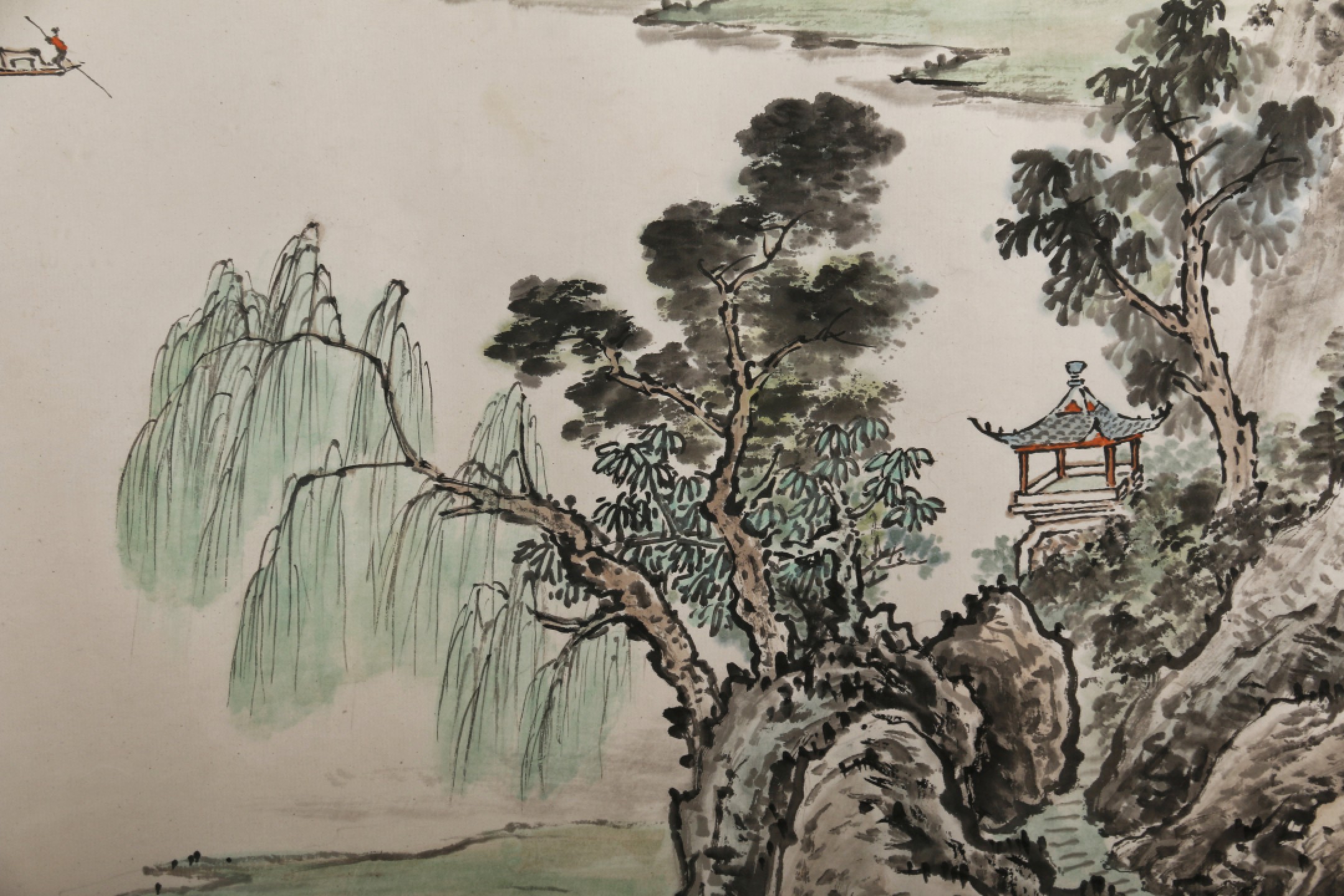 锦灰-中国书画、奏折文献、名人礼札、相片纸品专场 王崑 《名山怀旧图》-纸本 镜框-55×45cm