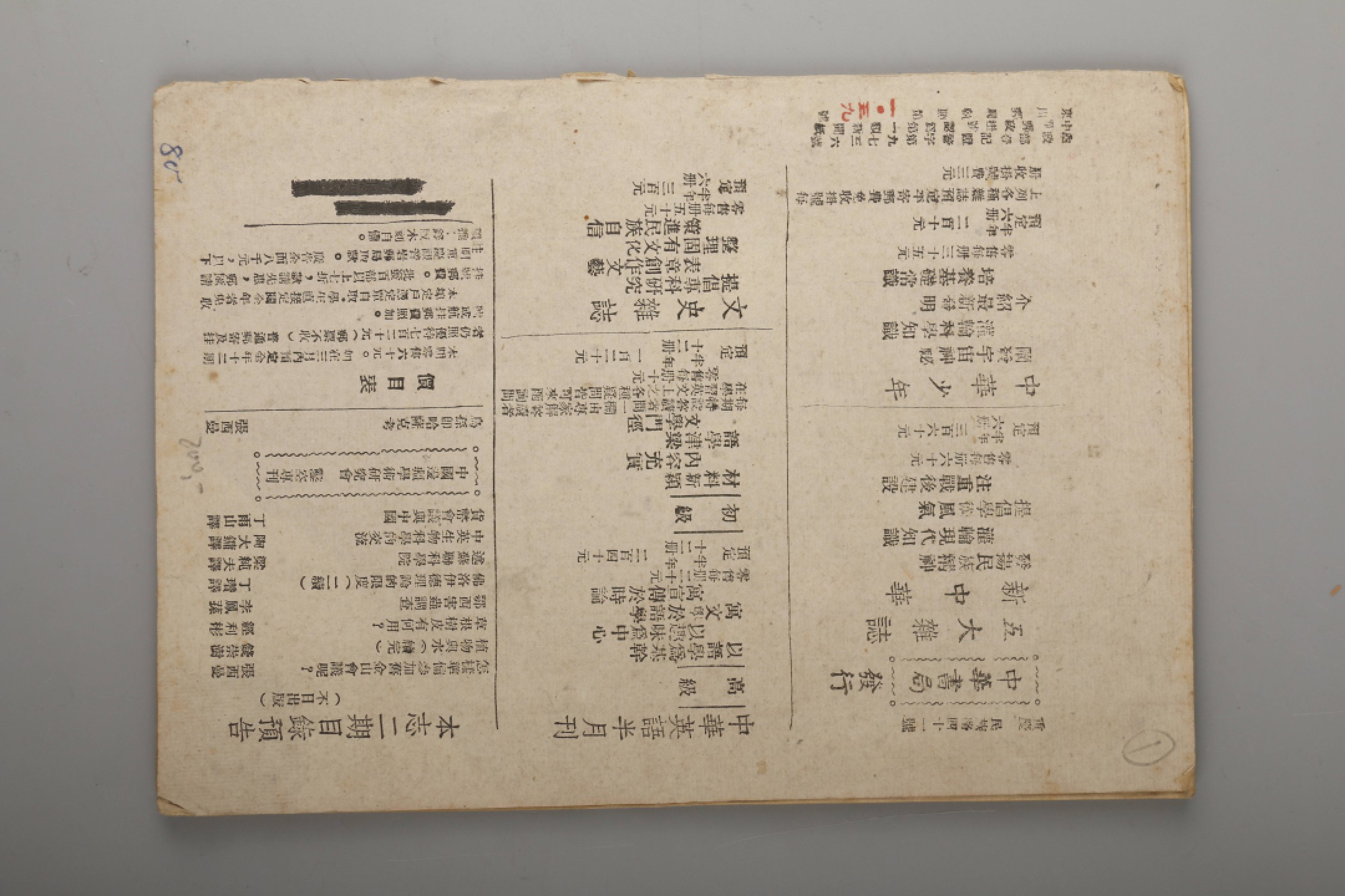 锦灰-中国书画、奏折文献、名人礼札、相片纸品专场 民国 1945年《民主与科学》创刊号-纸本-26×19cm