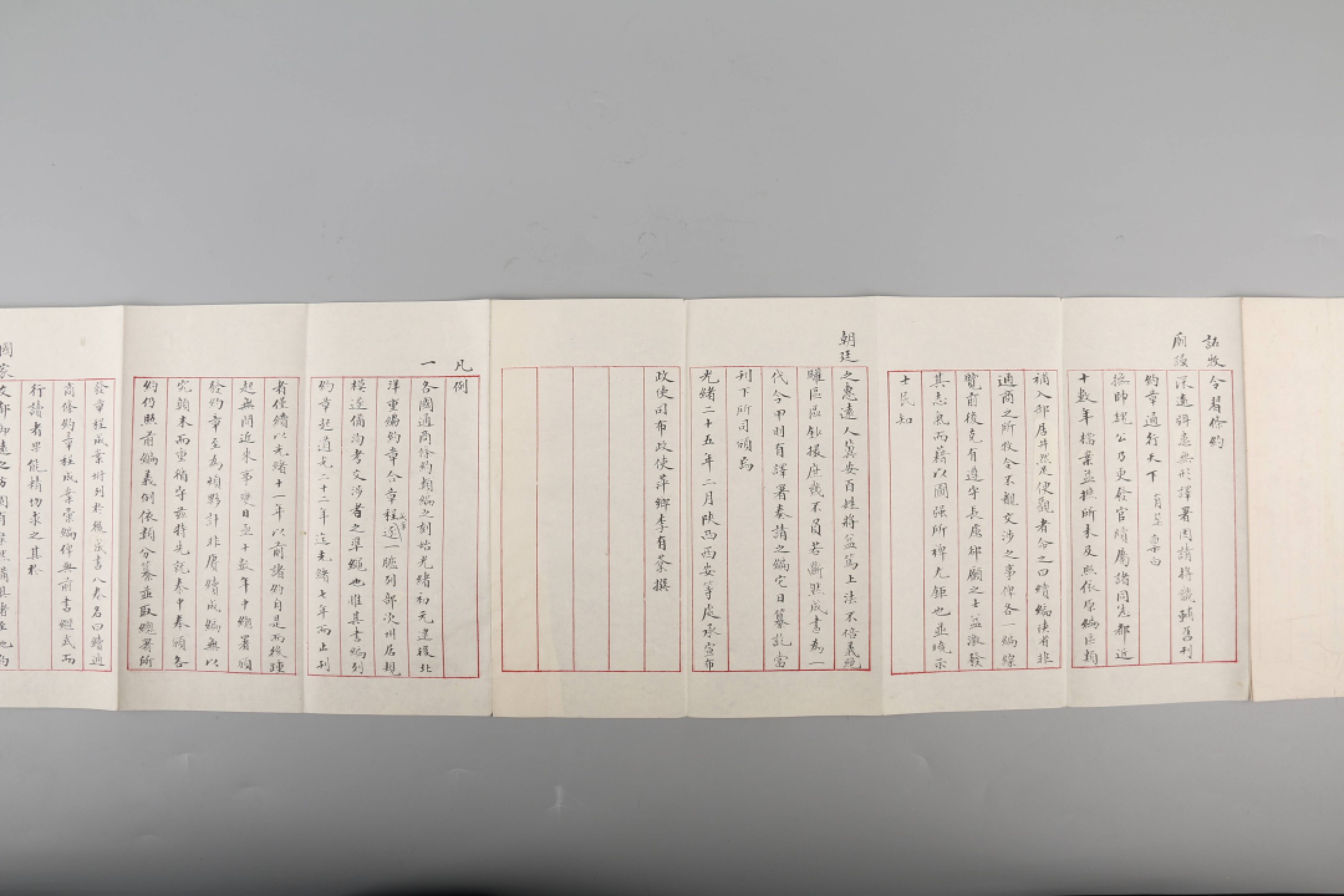 锦灰-中国书画、奏折文献、名人礼札、相片纸品专场 光绪二十五年 李有芬续通商条约章程成案汇编序呈文-纸本-18.5×289cm