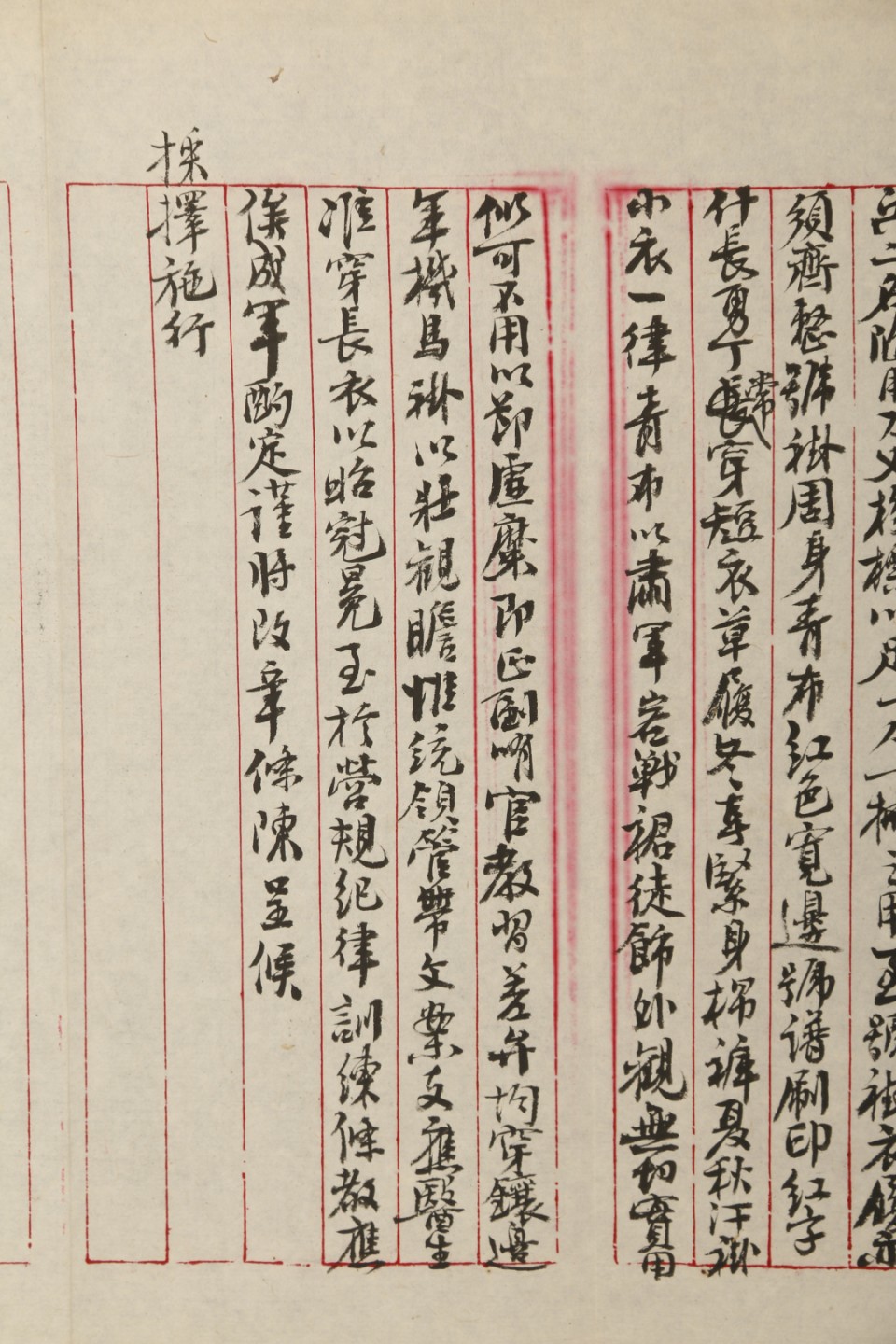 锦灰-中国书画、奏折文献、名人礼札、相片纸品专场 清 谨擬川省练军章程呈请-纸本-24.5×261cm