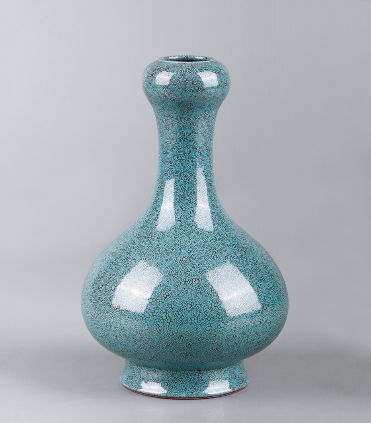 宝星-中国历代徽章、钱币杂项专场 清 炉钧釉蒜头瓶-瓷器-H:16.5cm-
