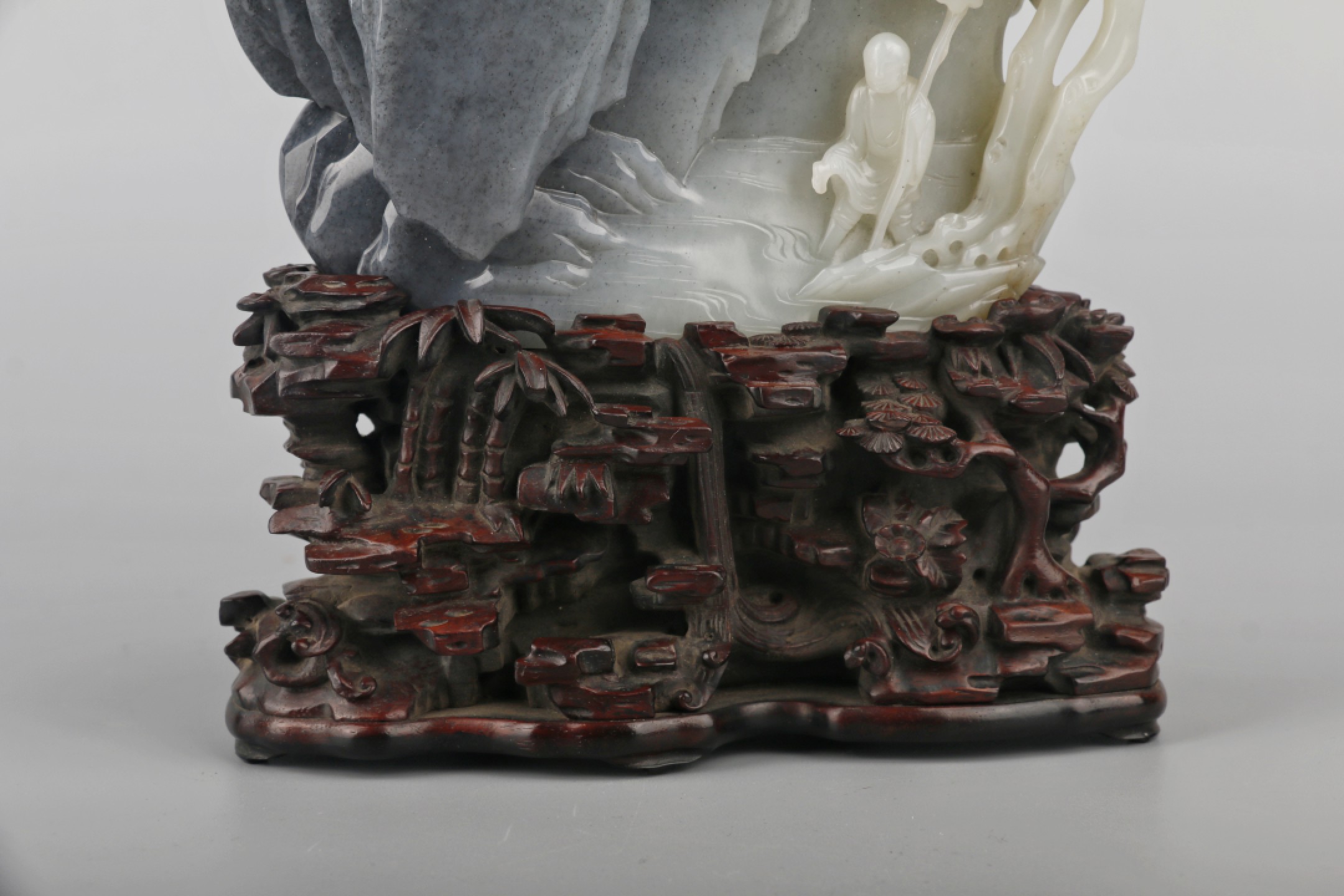 宝星-中国历代徽章、钱币杂项专场 清 第十五锅巴嘎尊者摆件-和田玉-L:14cm H:19cm-