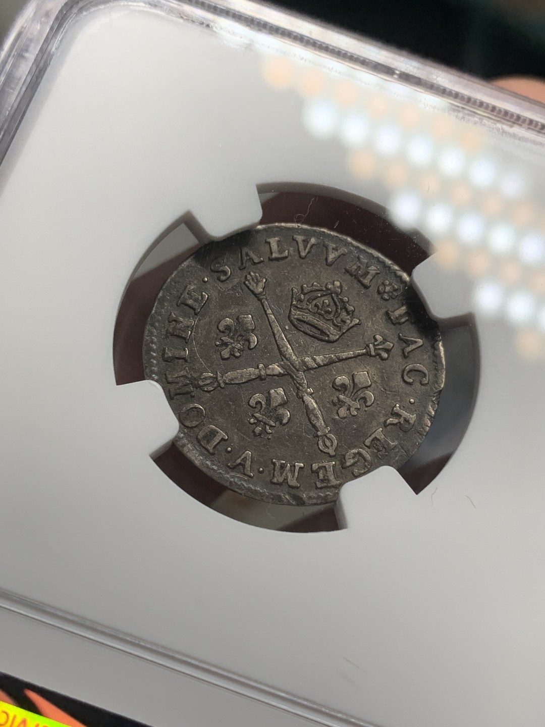 《竞宝斋》第85场-本周日，周一2场连拍（全场不限金额包邮） NGC-VF 法国1704-A年 路易十四 10S银币 老包浆 少见太阳神辅币