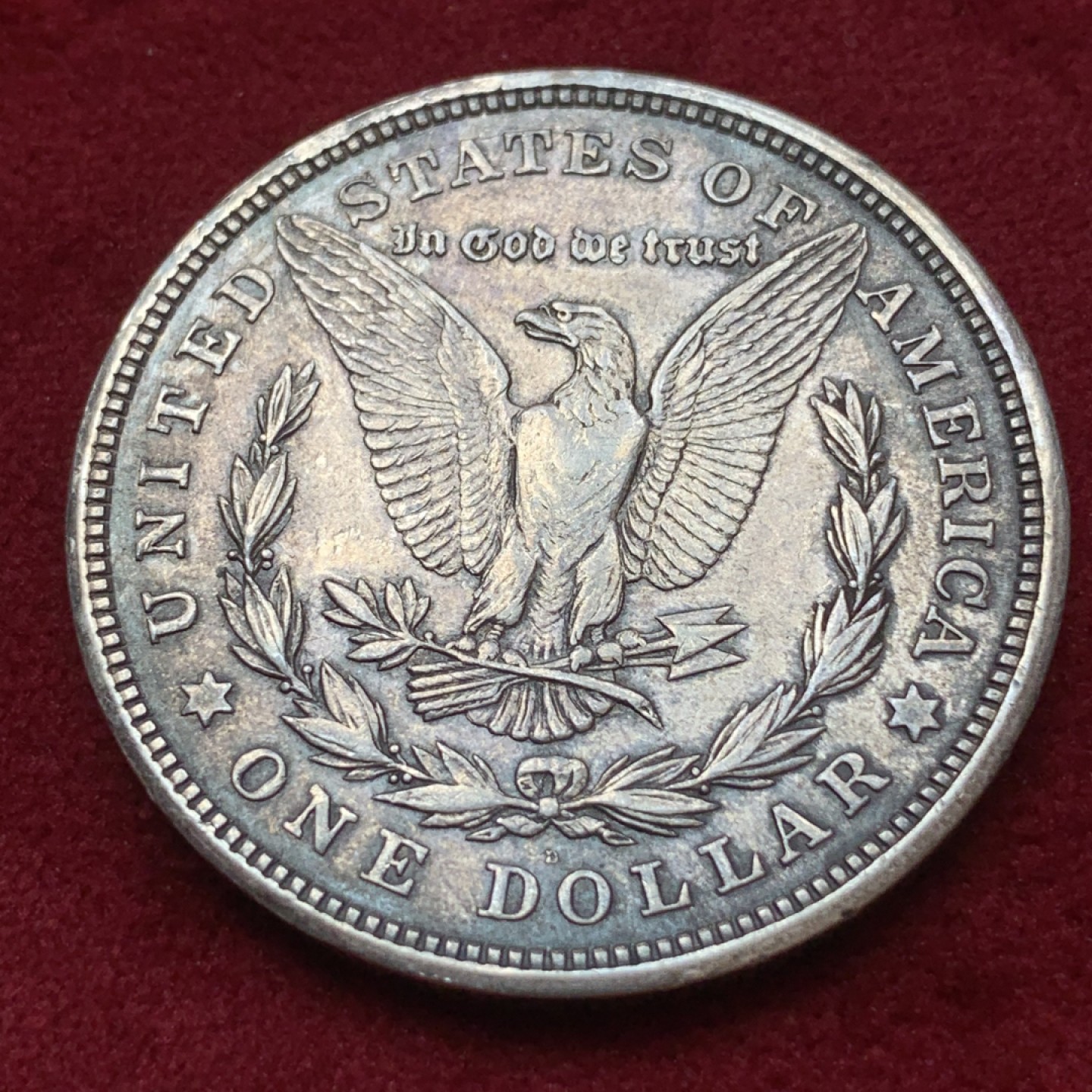 《竞宝斋》第85场-本周日，周一2场连拍（全场不限金额包邮） 美国 1921年 摩根一美元 银币 好品 包浆舒服