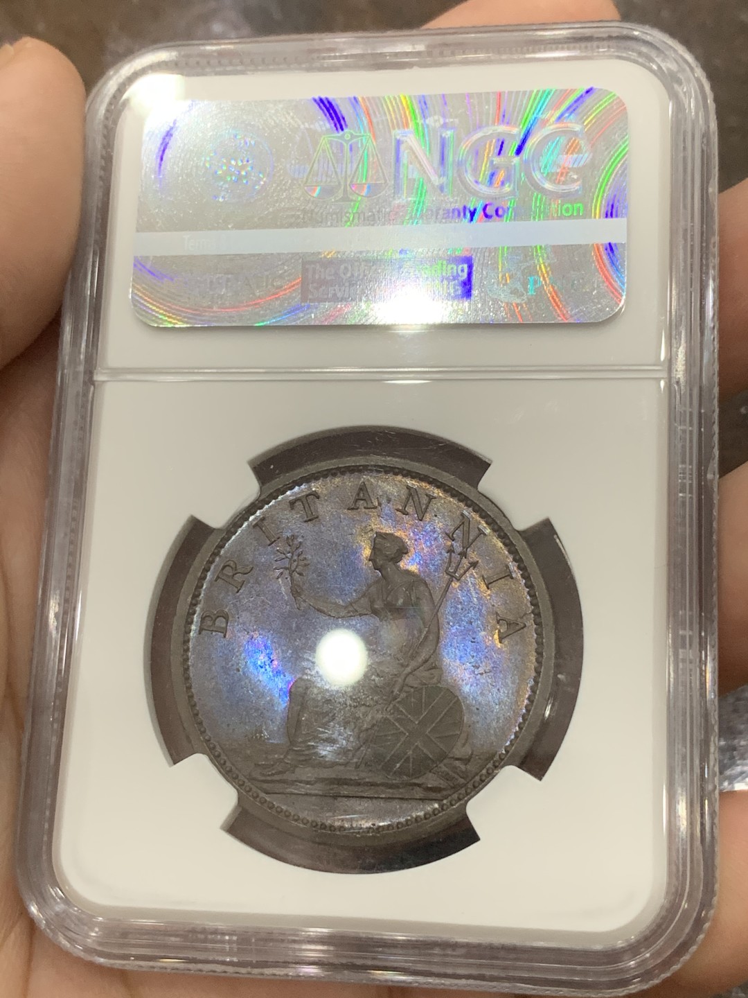 《竞宝斋》第85场-本周日，周一2场连拍（全场不限金额包邮） NGC-PF64 英国 1806年 精制乔三便士 棕色包浆 顶级状态