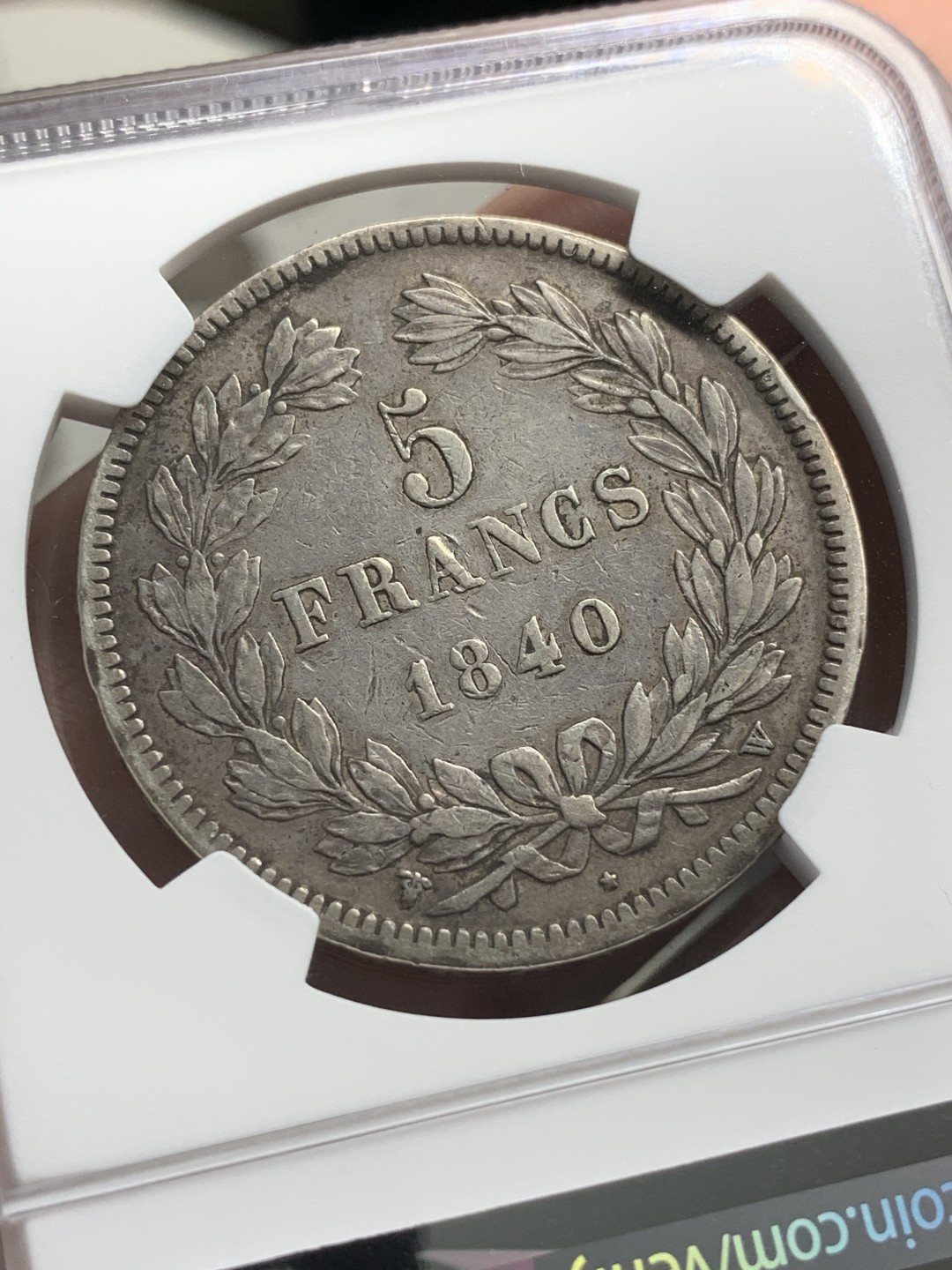 《竞宝斋》第85场-本周日，周一2场连拍（全场不限金额包邮） NGC-XF 法国 1840年 菲利普 5法郎银币