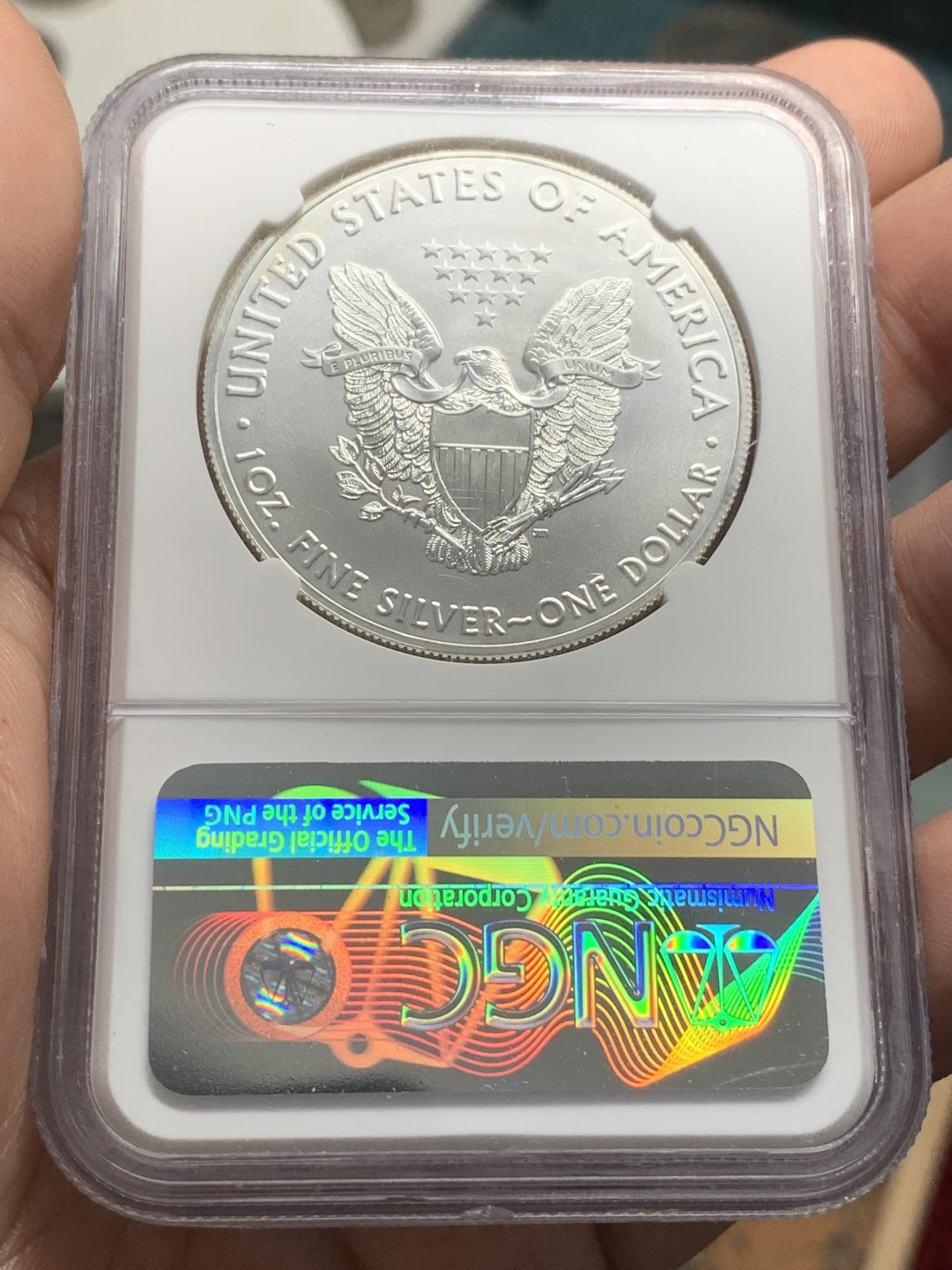 《竞宝斋》第85场-本周日，周一2场连拍（全场不限金额包邮） NGC-MS69  美国 2018年 自由女神 1美元银币 