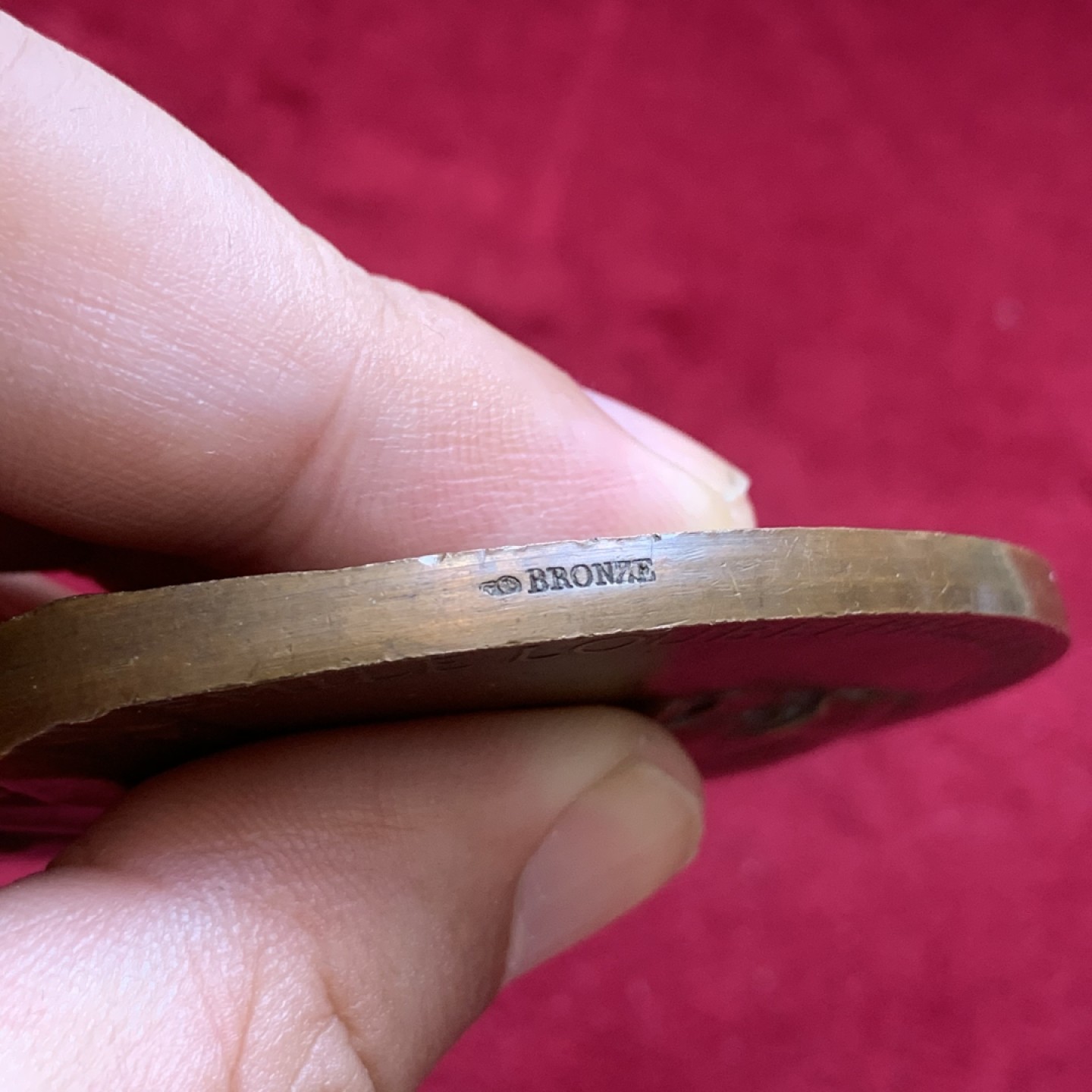 《竞宝斋》第85场-本周日，周一2场连拍（全场不限金额包邮） 1899年法国卢贝总统当选纪念铜章，直径68mm，重量158g。