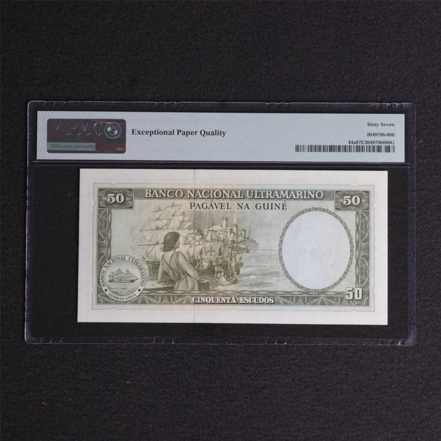 【亘邦集藏】第126期拍卖 1971年 葡属几内亚50埃斯库多 PMG 67EPQ 652108
