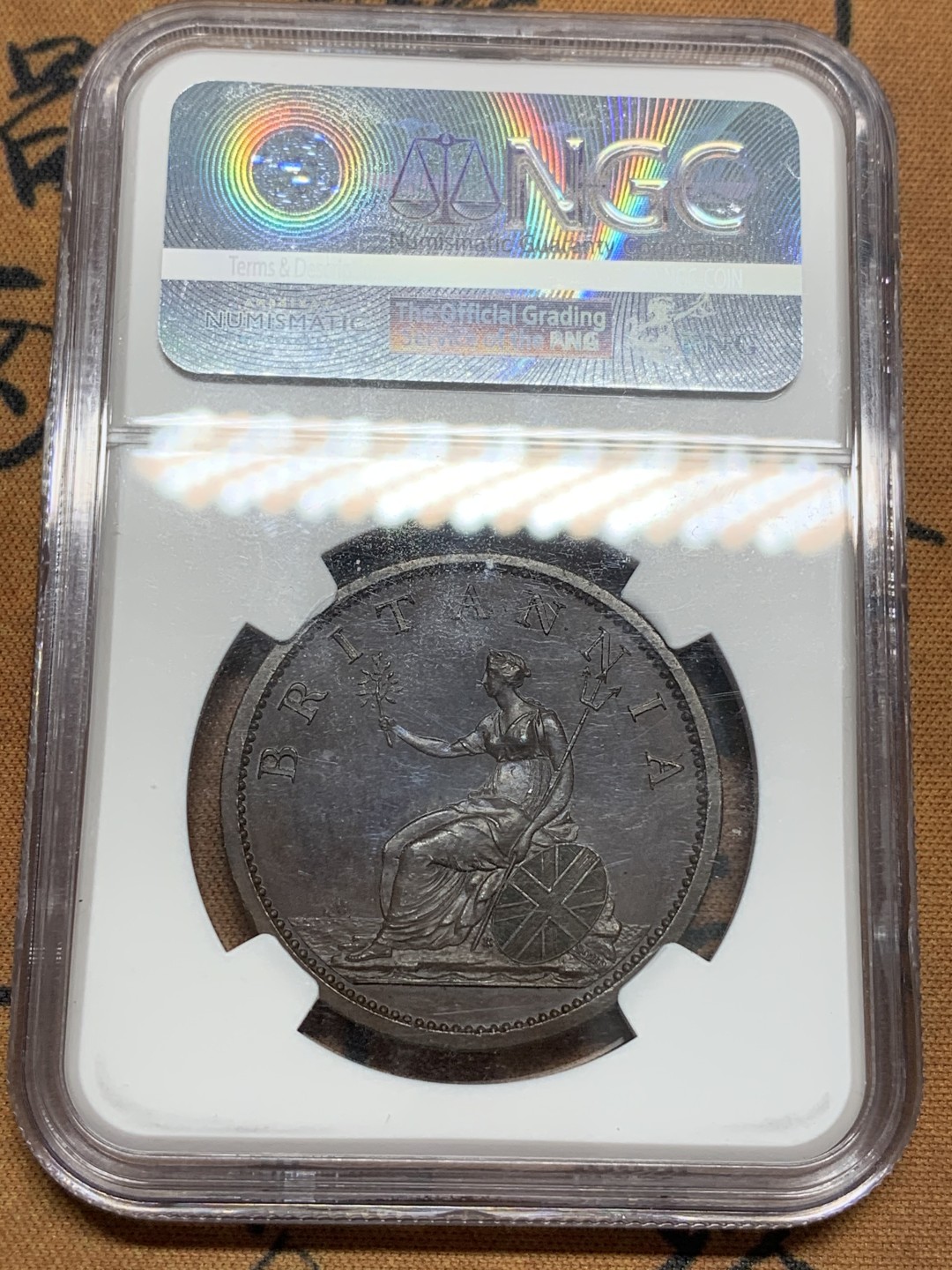 《竞宝斋》第85场-本周日，周一2场连拍（全场不限金额包邮） NGC-PF64 英国 1806年 精制乔三便士 棕色包浆 顶级状态