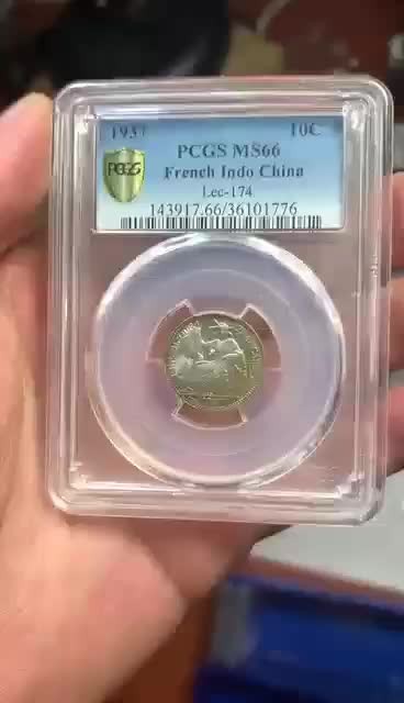 【华誉大咖】2098期拍卖 原光 五彩 1937年法国坐洋 一角 PCGS MS 66【36101776】
