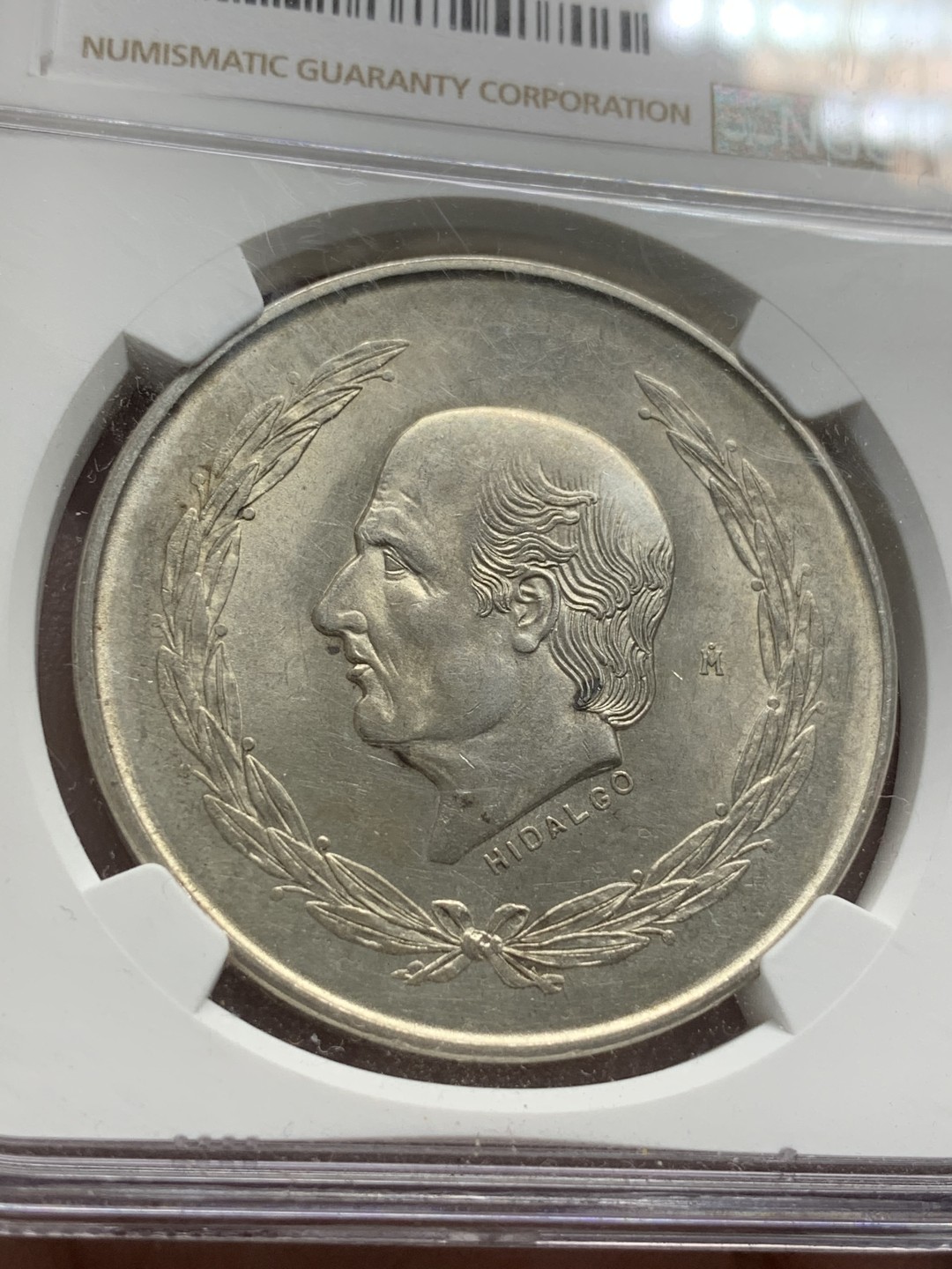 《竞宝斋》第85场-本周日，周一2场连拍（全场不限金额包邮） NGC-UNC  墨西哥 1952年 伊达尔戈 5比索银币 