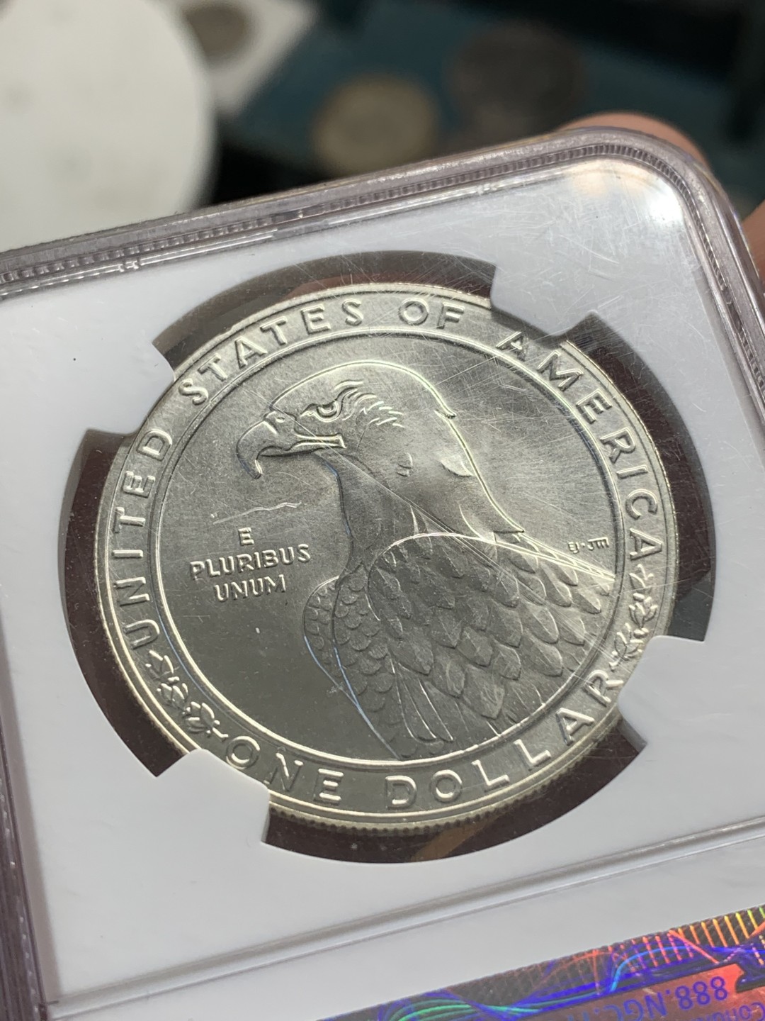 《竞宝斋》第85场-本周日，周一2场连拍（全场不限金额包邮） NGC-MS69  美国 1983年S 洛杉矶奥运会 1美元银币 