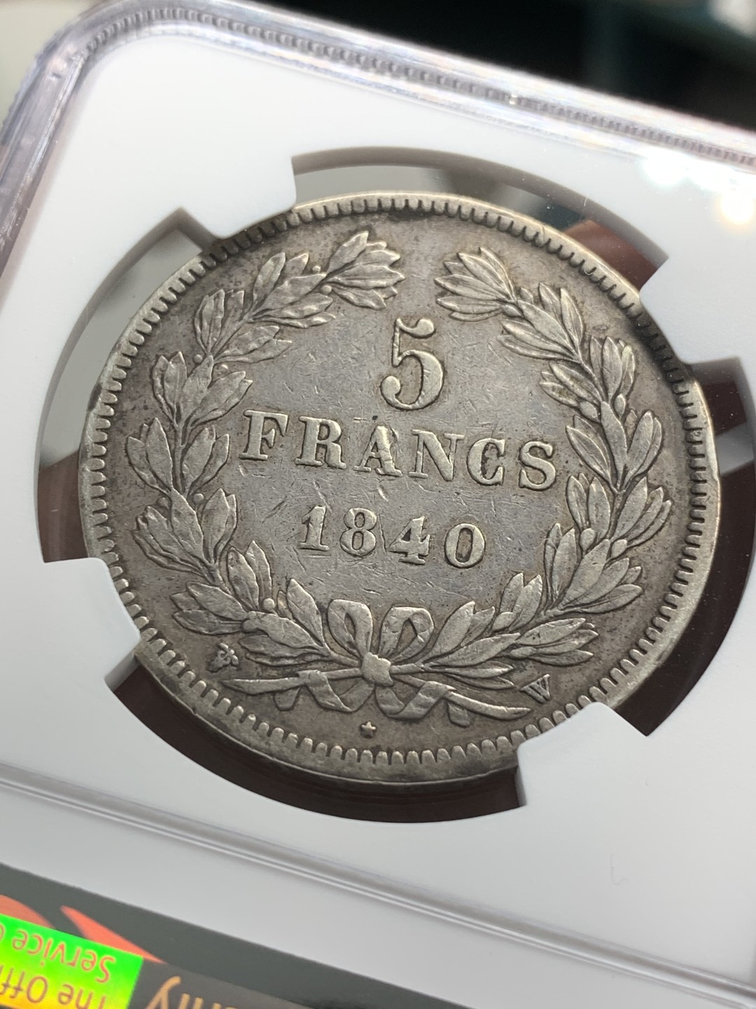 《竞宝斋》第85场-本周日，周一2场连拍（全场不限金额包邮） NGC-XF 法国 1840年 菲利普 5法郎银币