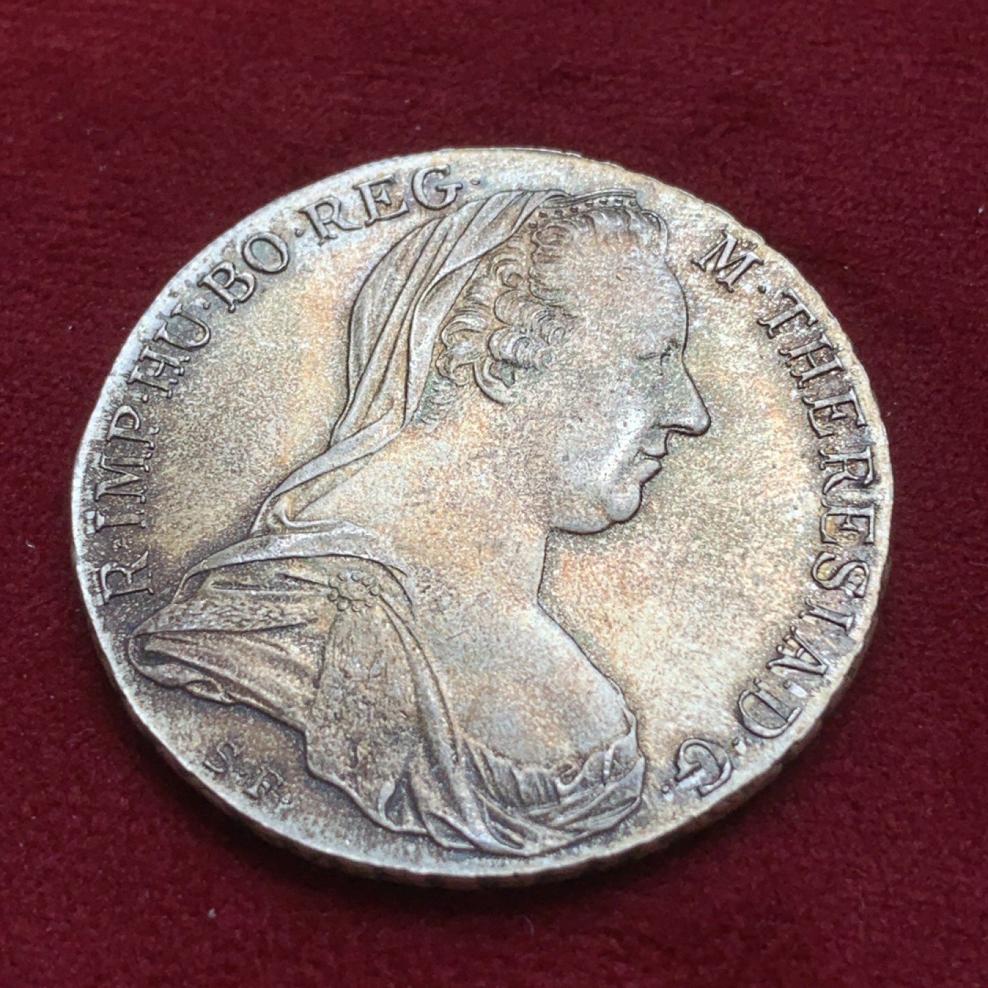 《竞宝斋》第85场-本周日，周一2场连拍（全场不限金额包邮） 奥地利 1780年 深五彩 大奶妈 银币 二战后官方发行铸造