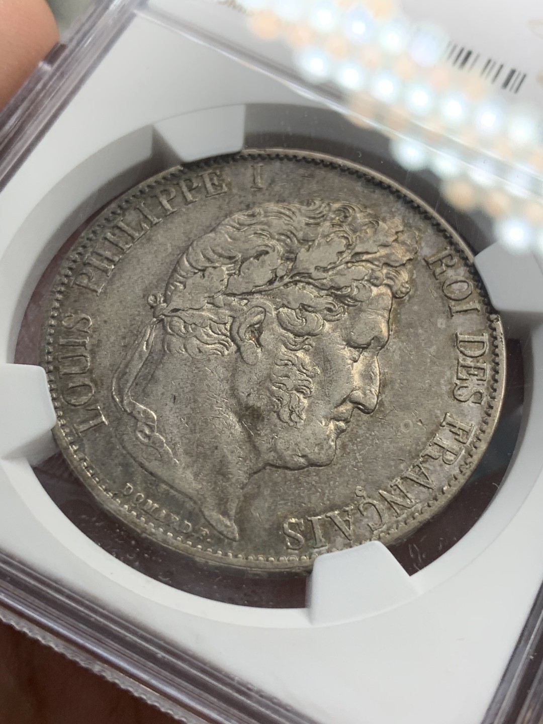 《竞宝斋》第85场-本周日，周一2场连拍（全场不限金额包邮） NGC-XF45 法国1847年 菲利普一世 5法郎大银币 细节清晰出分难得 