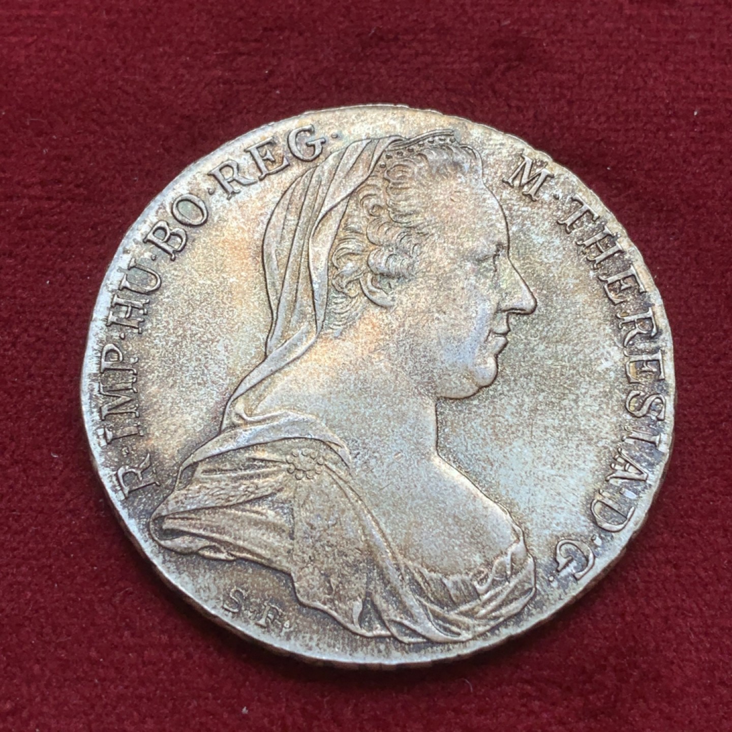 《竞宝斋》第85场-本周日，周一2场连拍（全场不限金额包邮） 奥地利 1780年 深五彩 大奶妈 银币 二战后官方发行铸造