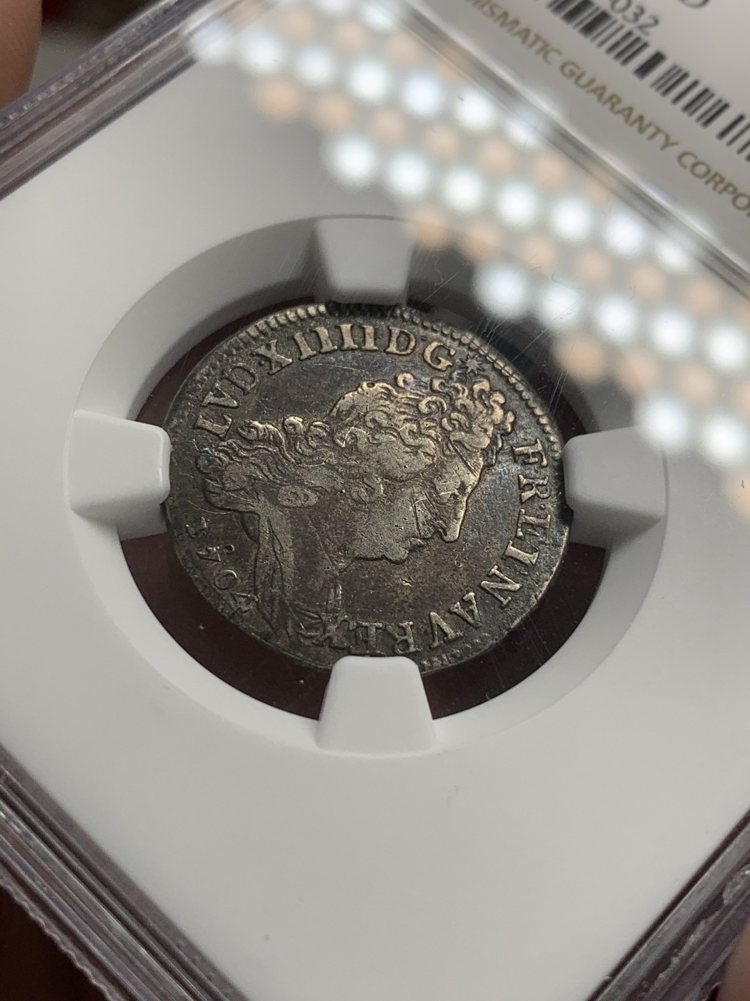 《竞宝斋》第85场-本周日，周一2场连拍（全场不限金额包邮） NGC-VF 法国1704-A年 路易十四 10S银币 老包浆 少见太阳神辅币