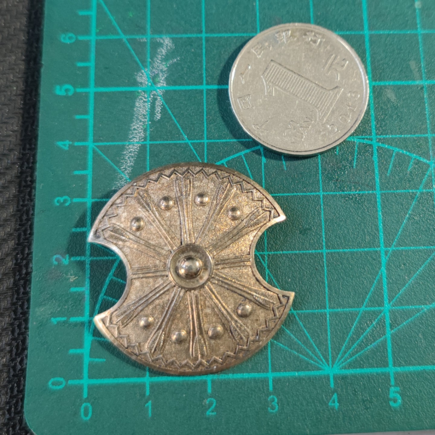 gush小明22818周四 阿喀琉斯盾牌925银吊坠 不含项链皮绳，原创设计，个位数少量手工制作做旧处理