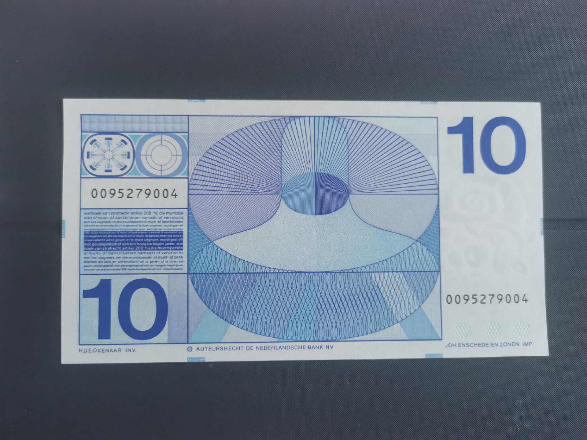 荷兰人像版10盾纸币 1968年 全新UNC
