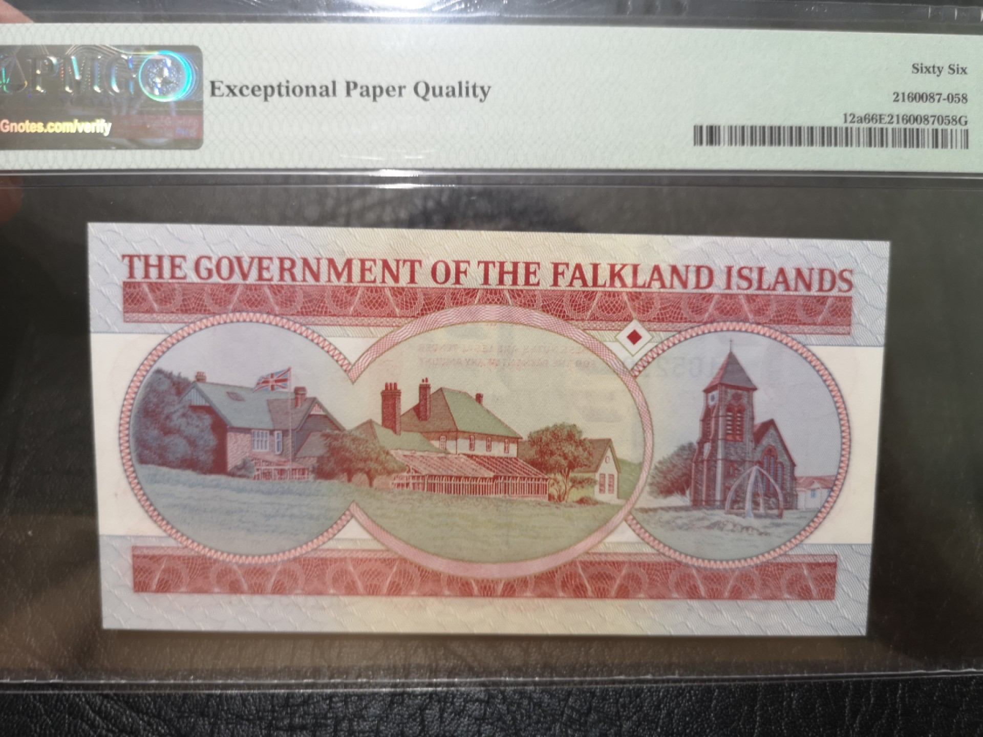 《外钞收藏家》第一百九十六期 1983年福克兰群岛5镑 PMG66 A冠 PMG66 无47 纪念钞