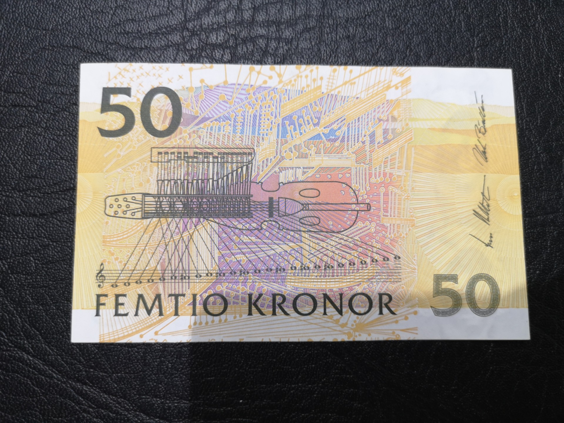 《外钞收藏家》第一百九十六期 瑞典50克朗 全新UNC 无47 初版 漂亮荧光