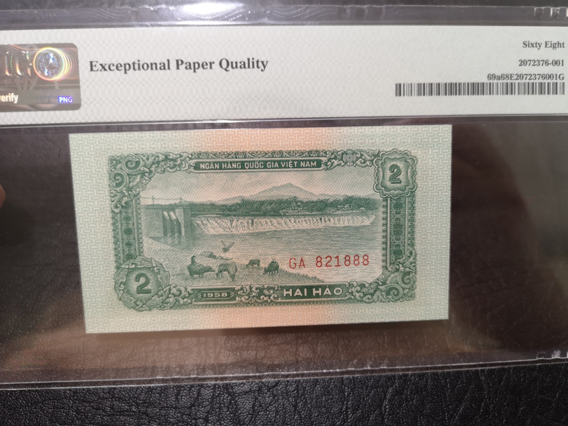 《外钞收藏家》第一百九十六期 1958年越南2豪 PMG68超高分 无47 豹子号888