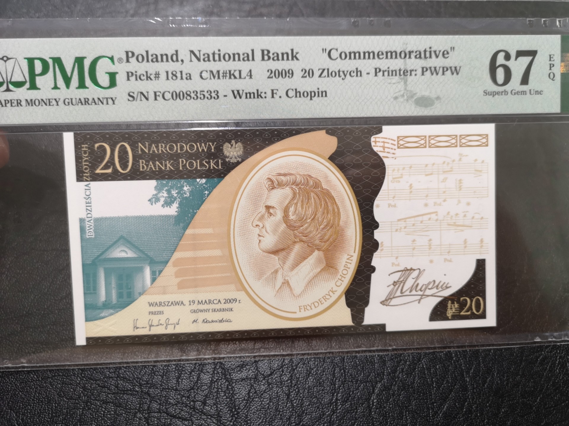 《外钞收藏家》第一百九十六期 2009年波兰20 PMG67 无47 纪念钞