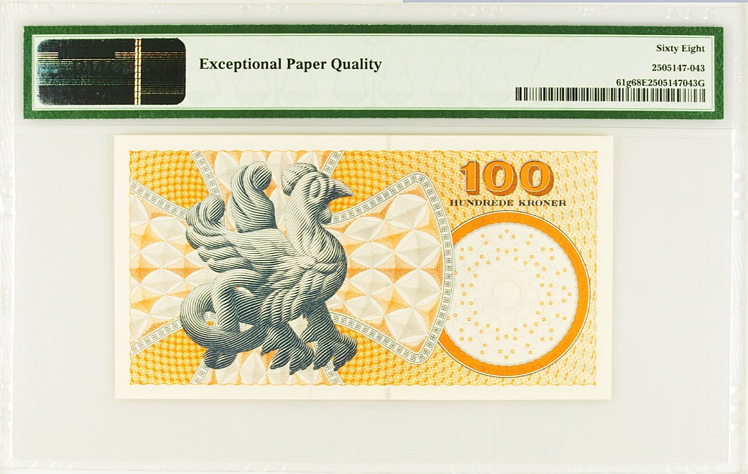《张总收藏》69期——高分外币 丹麦100克朗PMG68E超高亚军分 冠军69仅1张 2007年