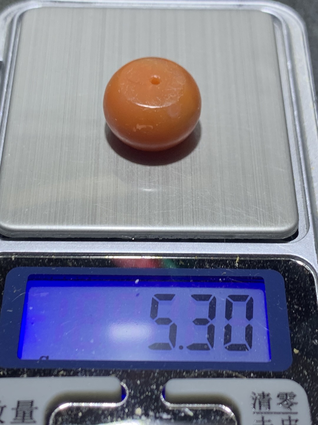 精美亚光保山南红玛瑙小墩子一个，