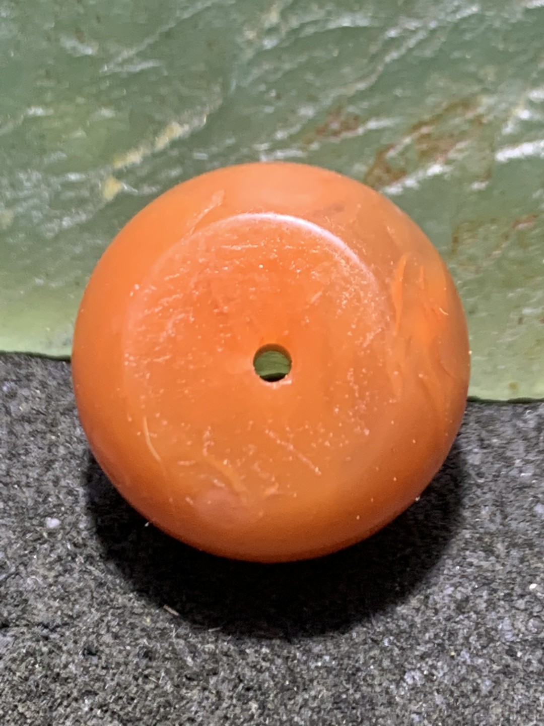 精美亚光保山南红玛瑙小墩子一个，