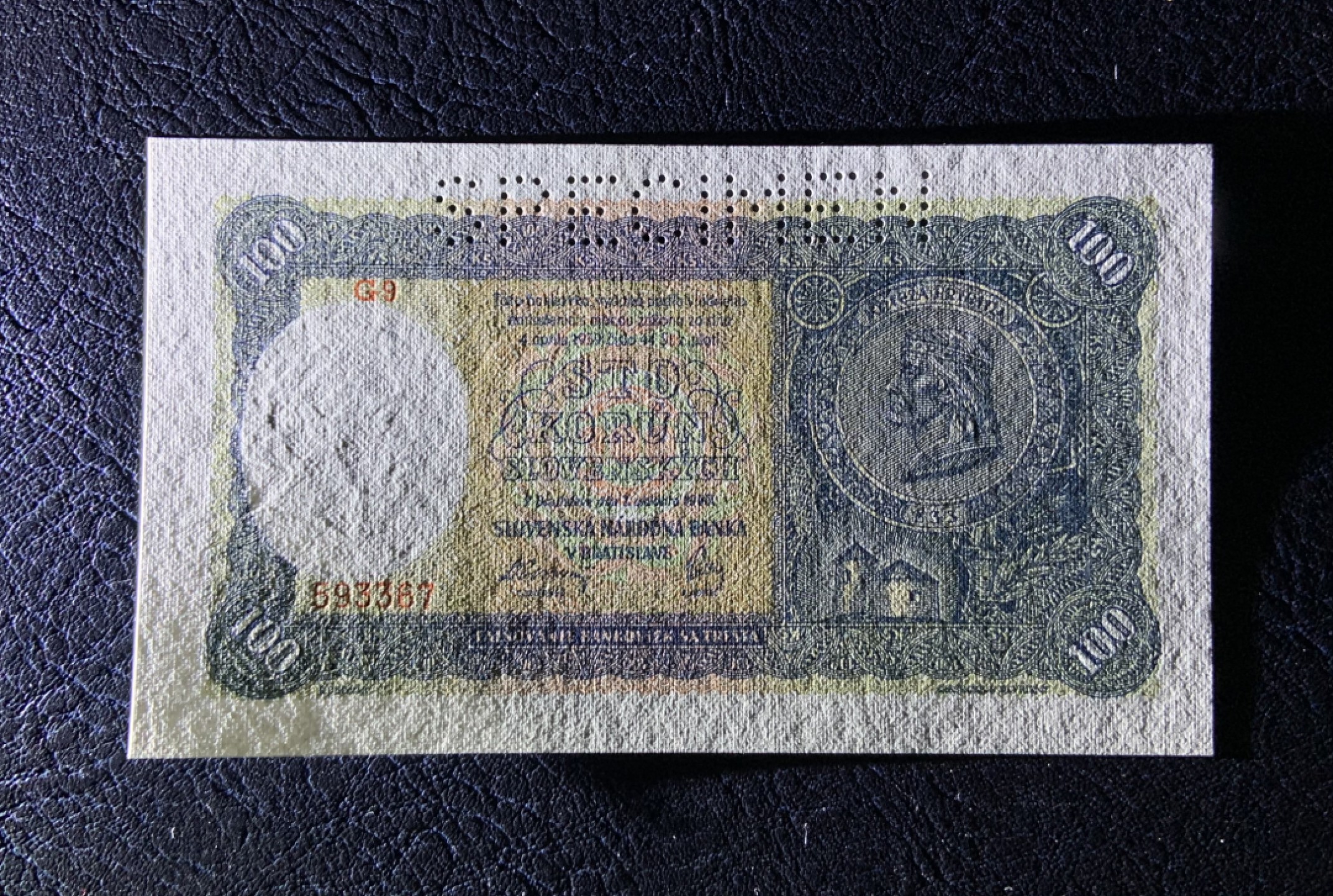 收藏联盟Quantum Auction 第186期拍卖(已更新) 斯洛伐克1940年100克朗样票 品相全新UNC 注意拍品介绍