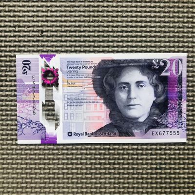 38th ¥¥ 🏴󠁧󠁢󠁳󠁣󠁴󠁿苏格兰皇家银行2021/2022年20镑Polymer塑料钞，新日期：2021年12月2日