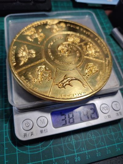 gush小明220825周四 法国1972大自然系列镀金铜章艺术麦朵儿 巴黎造币厂品相如图