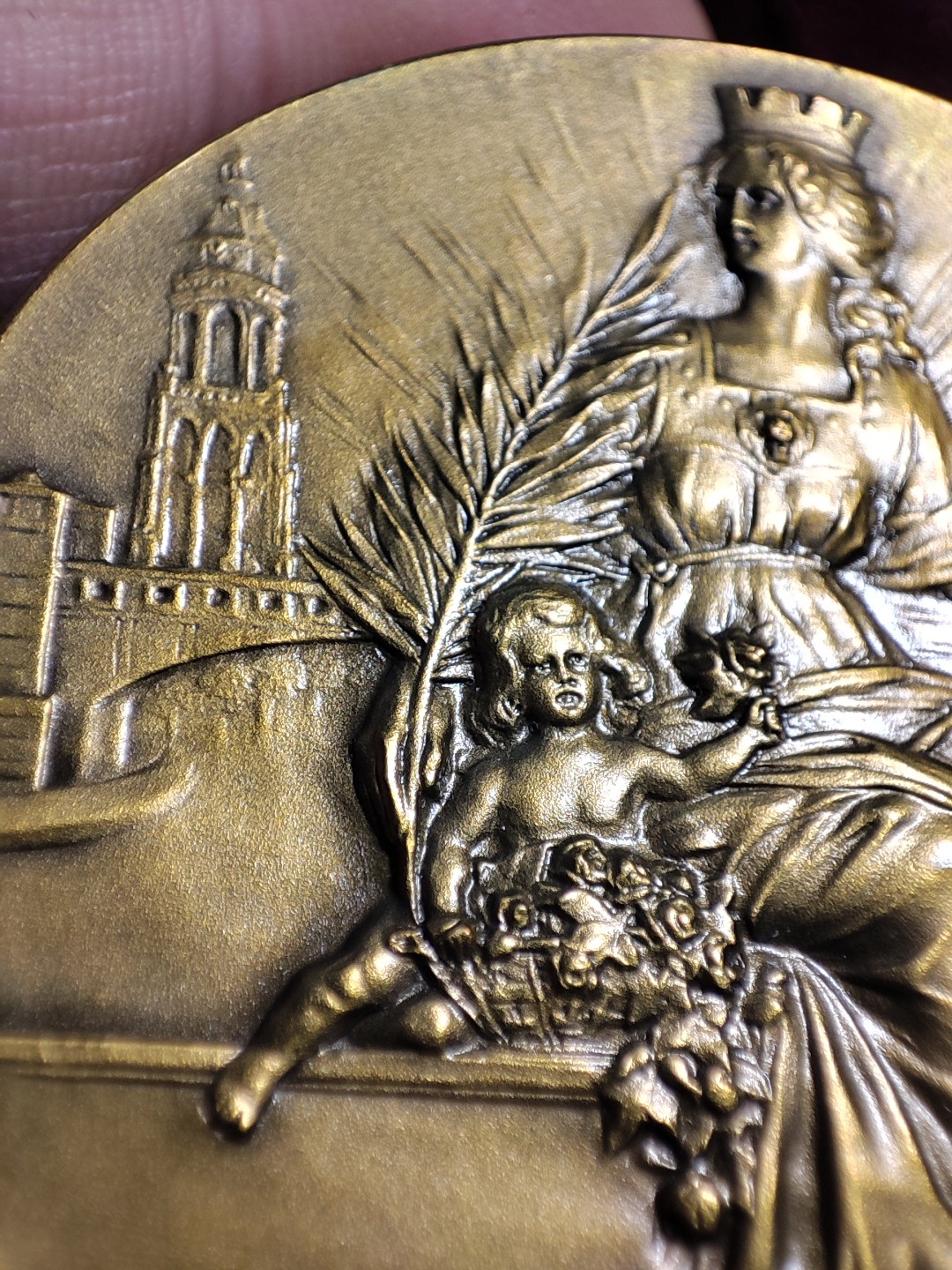 gush小明220825周四 荷兰1933阿纳姆建城700周年纪念铜章