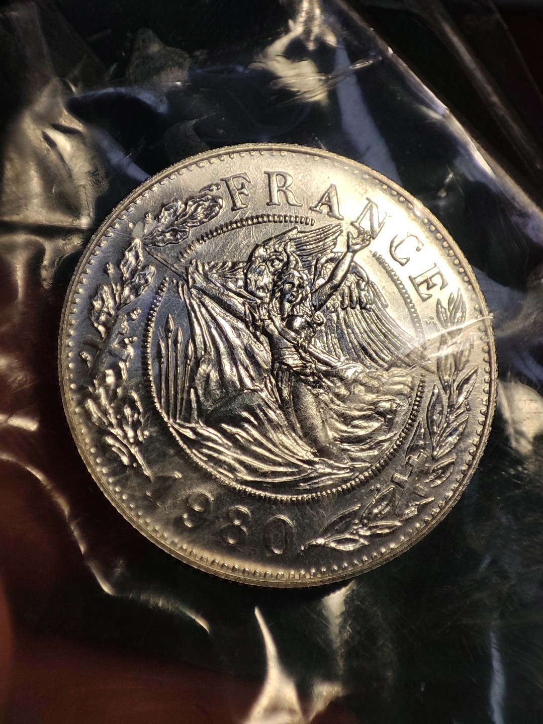 gush小明220825周四 原包装1980法国戴高乐纪念银章