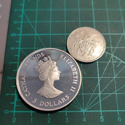 gush小明220825周四 WWF25周年开曼群岛银币